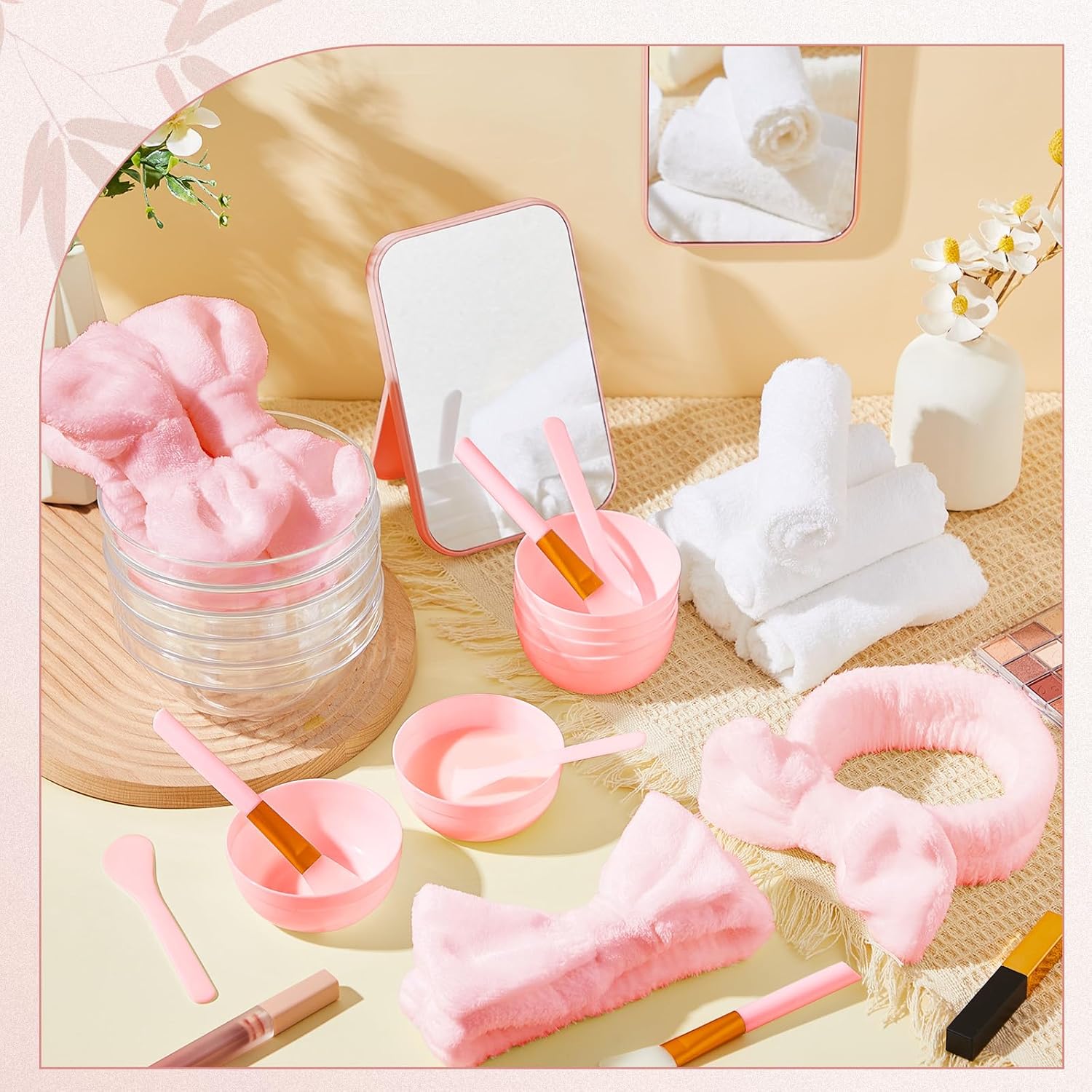 6 Piece Pink Spa Party Kit for Women