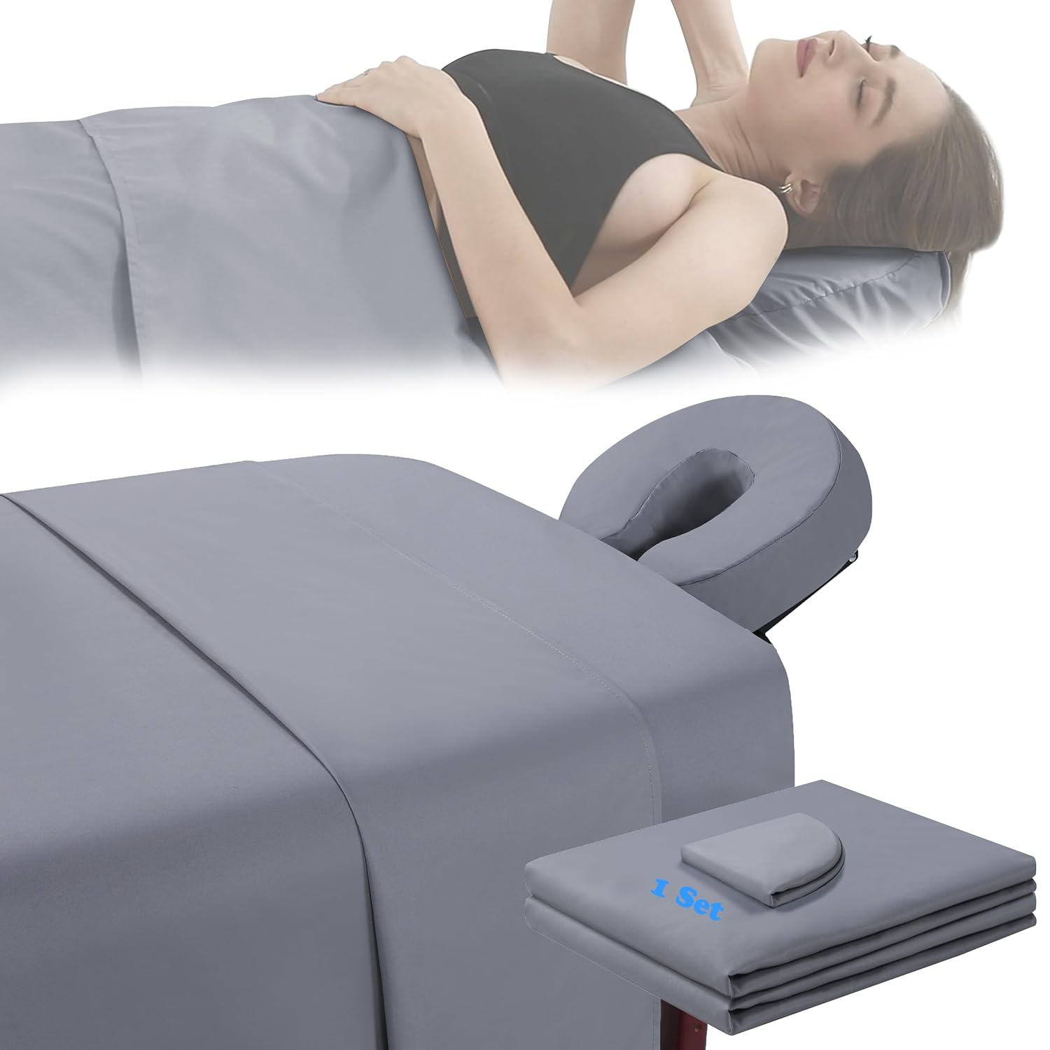 GASIYU Microfiber Massage Table Sheet Set 3 Pcs