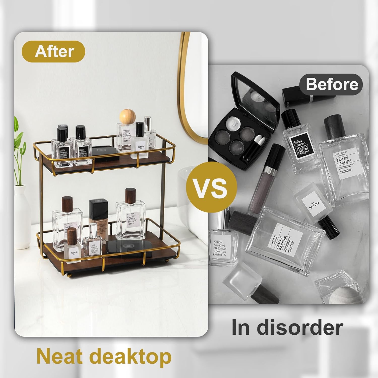 Dobbyby Multifunctional Vanity Shelf Organizer