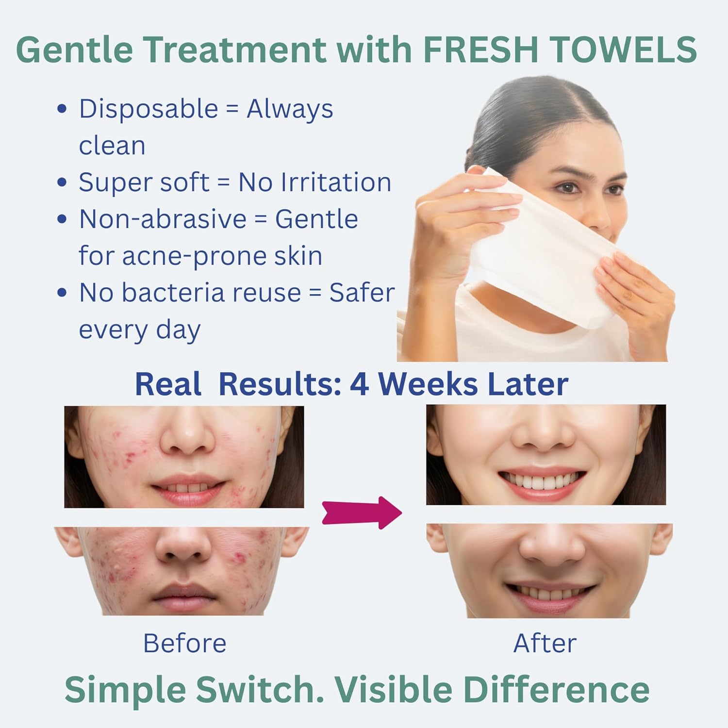 FRESHist Disposable Face Towels 300 Ct 6 Packs