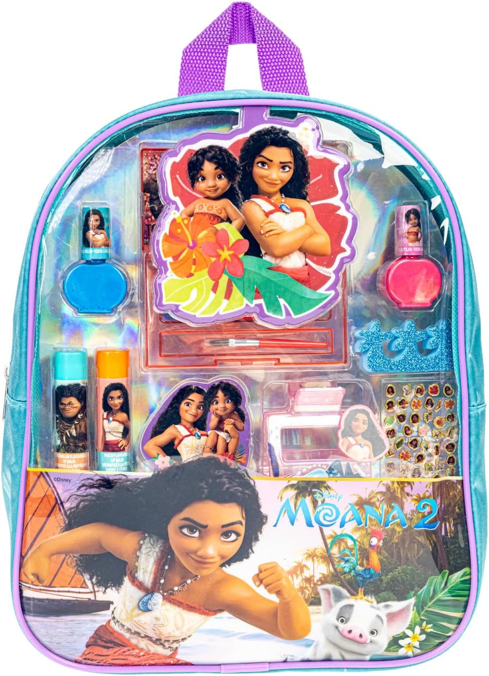 Townley Girl Disney Moana 2 Makeup Filled Backpack Set