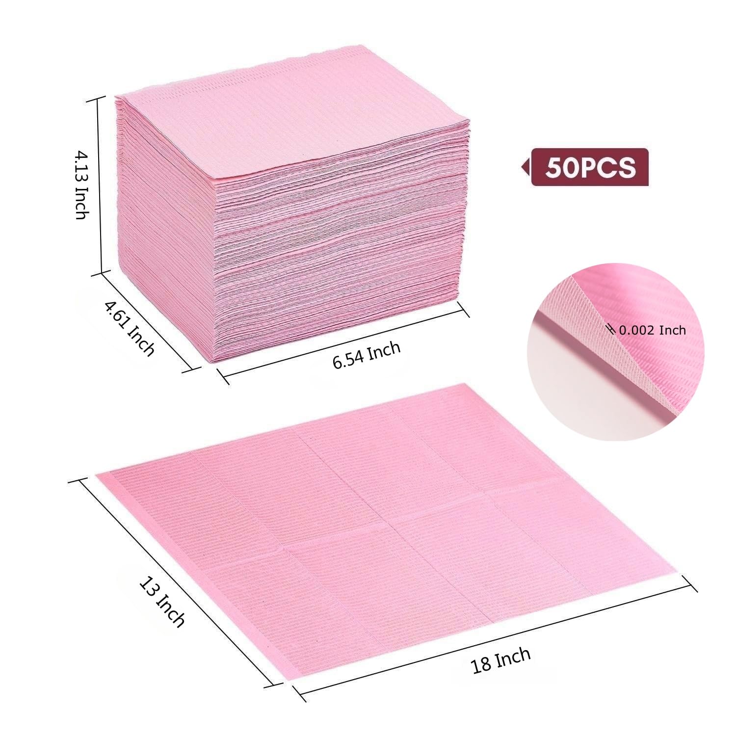 Makartt 50Pcs Pink Disposable Nail Mats