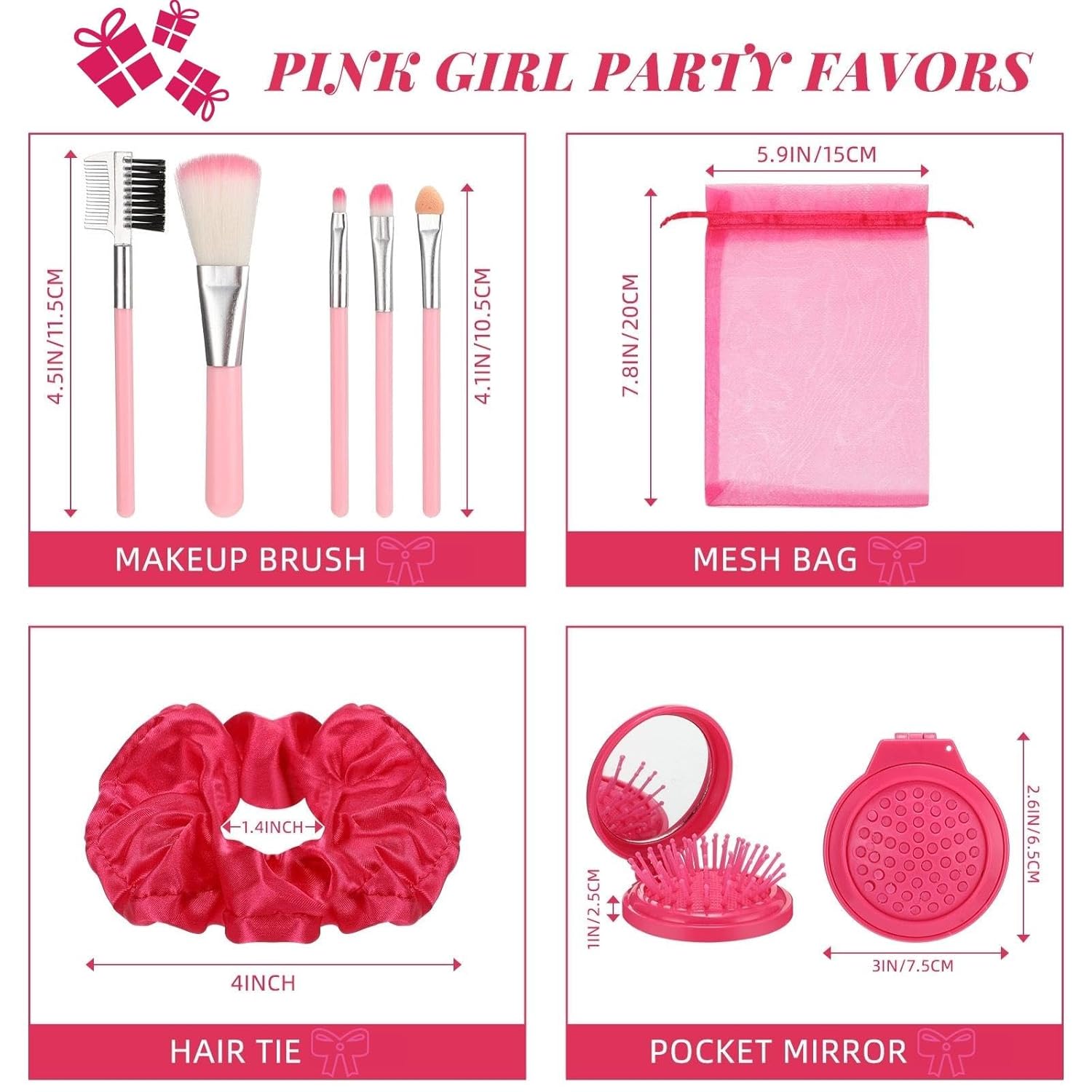 Pink Girl Party Favor Makeup Set 48 Pcs