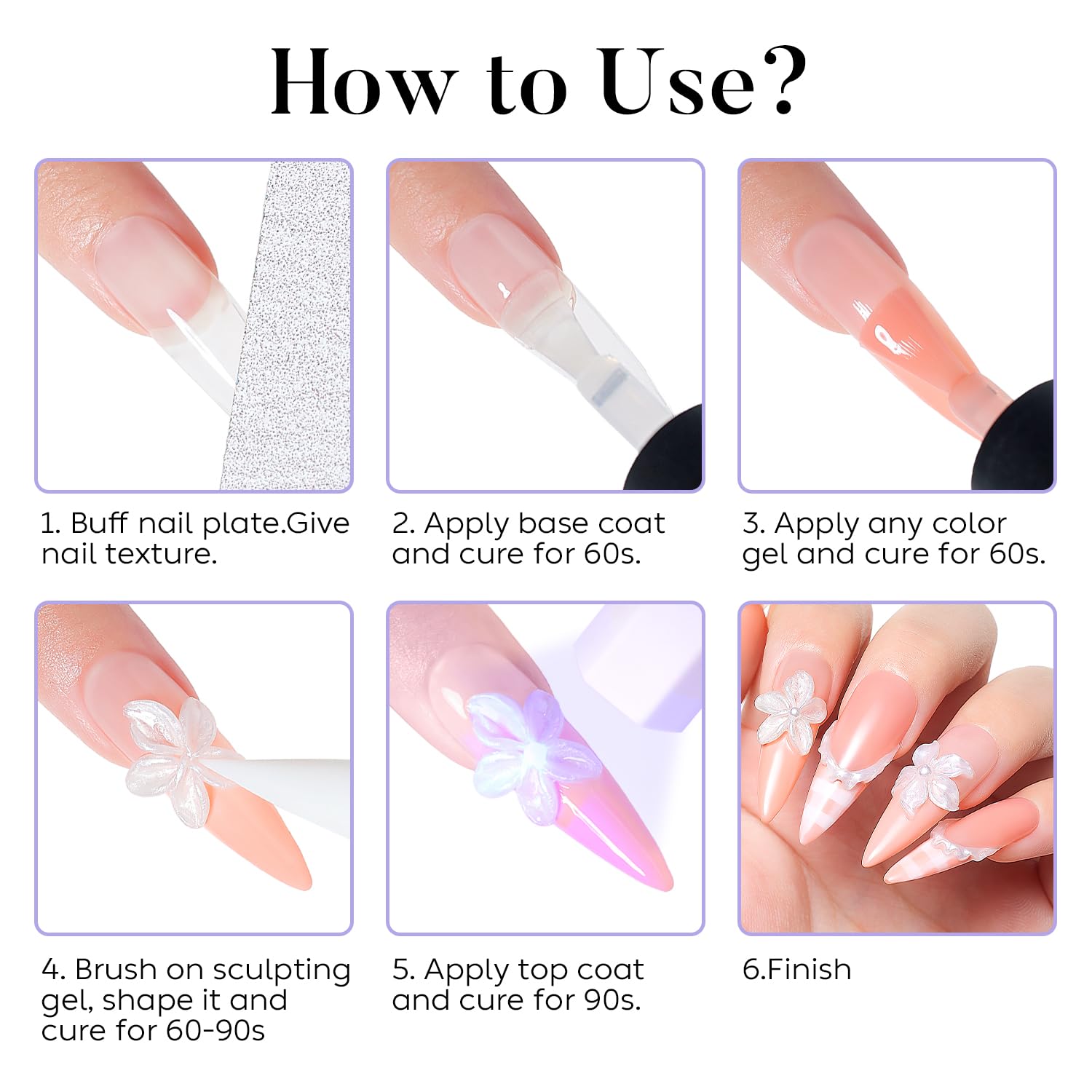 AIMEILI 3D Texture Gel Nail Glue for DIY Art