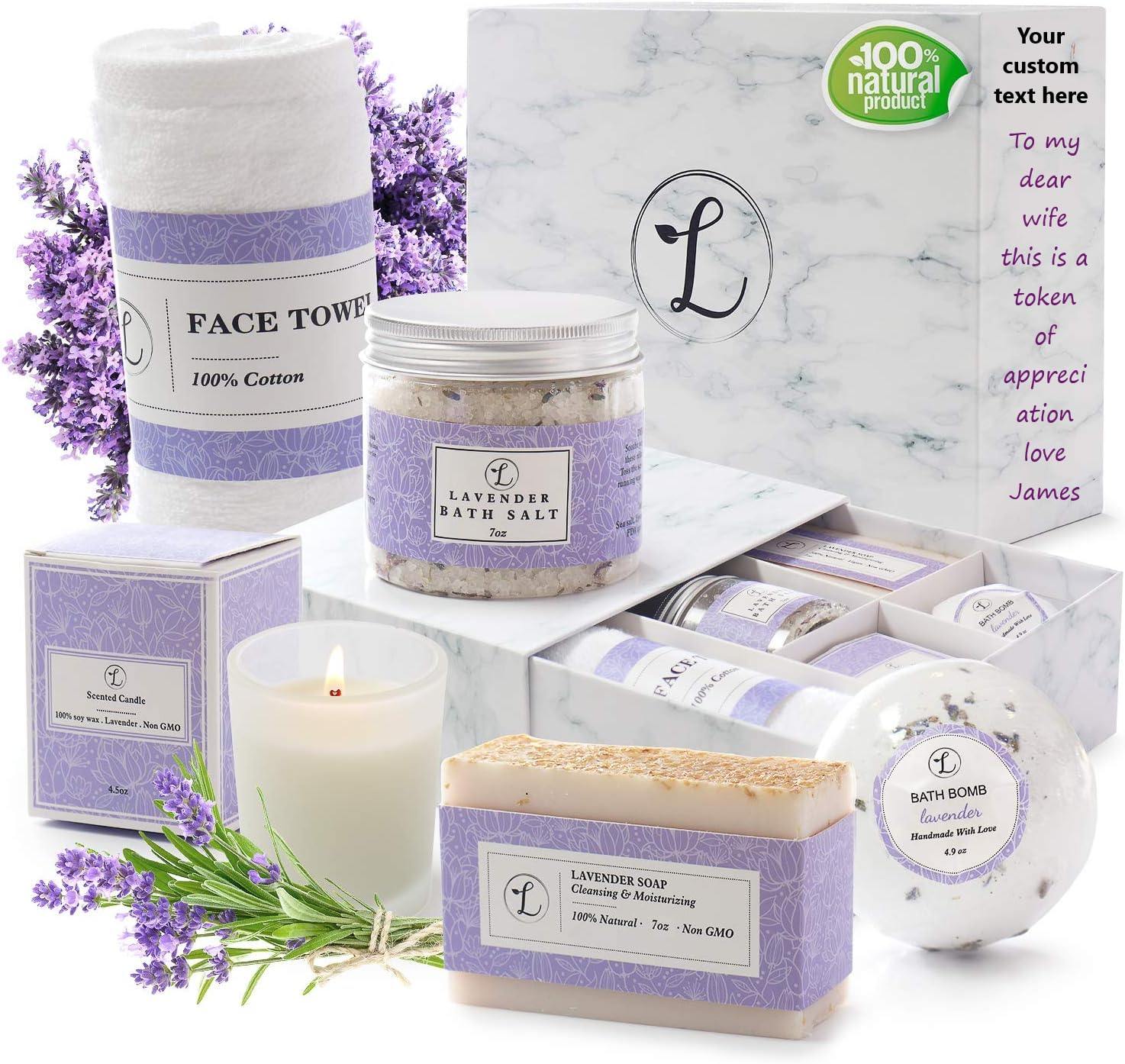 Liviah Spa Gift Set Natural Lavender