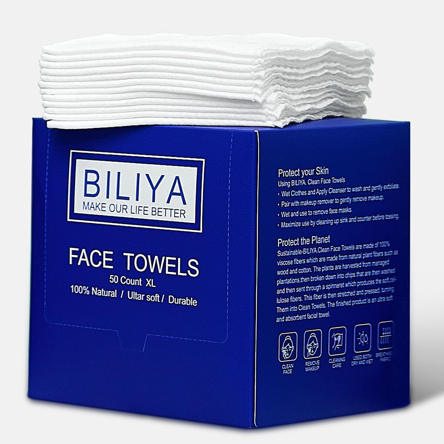 Disposable Face Towel XL 10 x 12 Inches 50 Ct