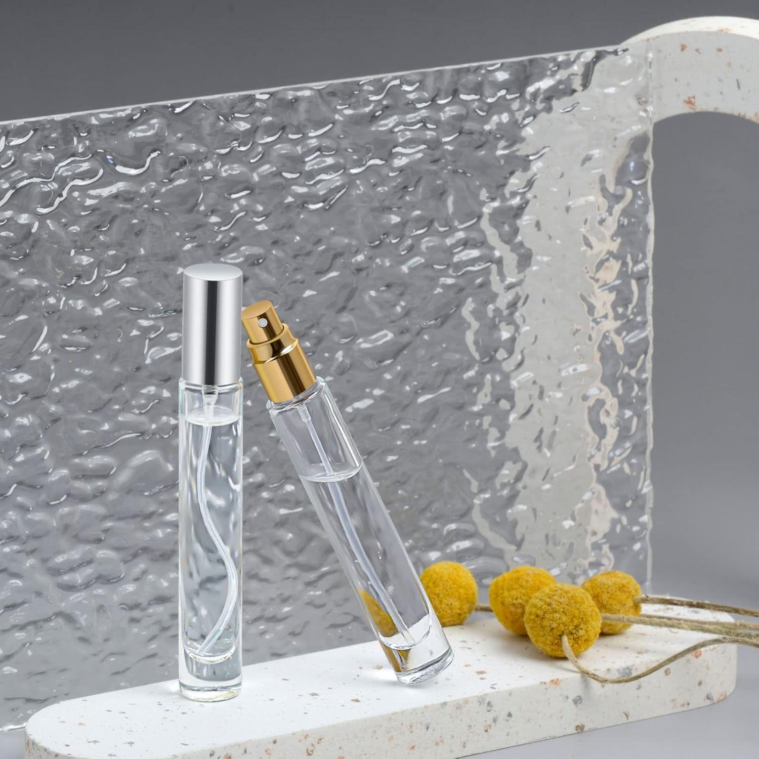 10ml Glass Spray Bottle Set 8PCS Gold