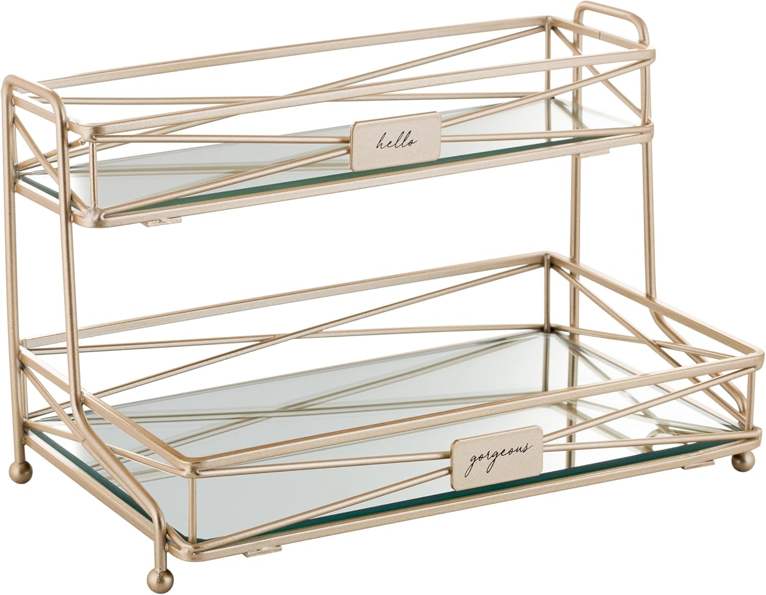 Home Details 2 Tier Mirrored Vanity Tower