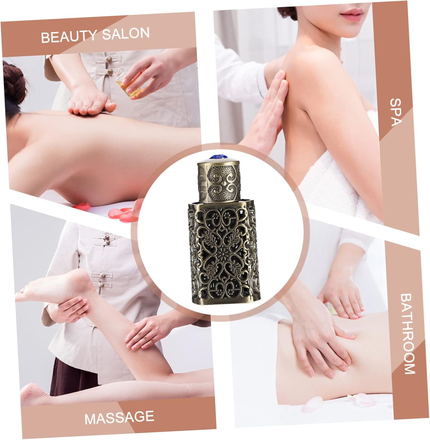 OSALADI Hollow Metal Essential Oil Dropper Bottle 3ML