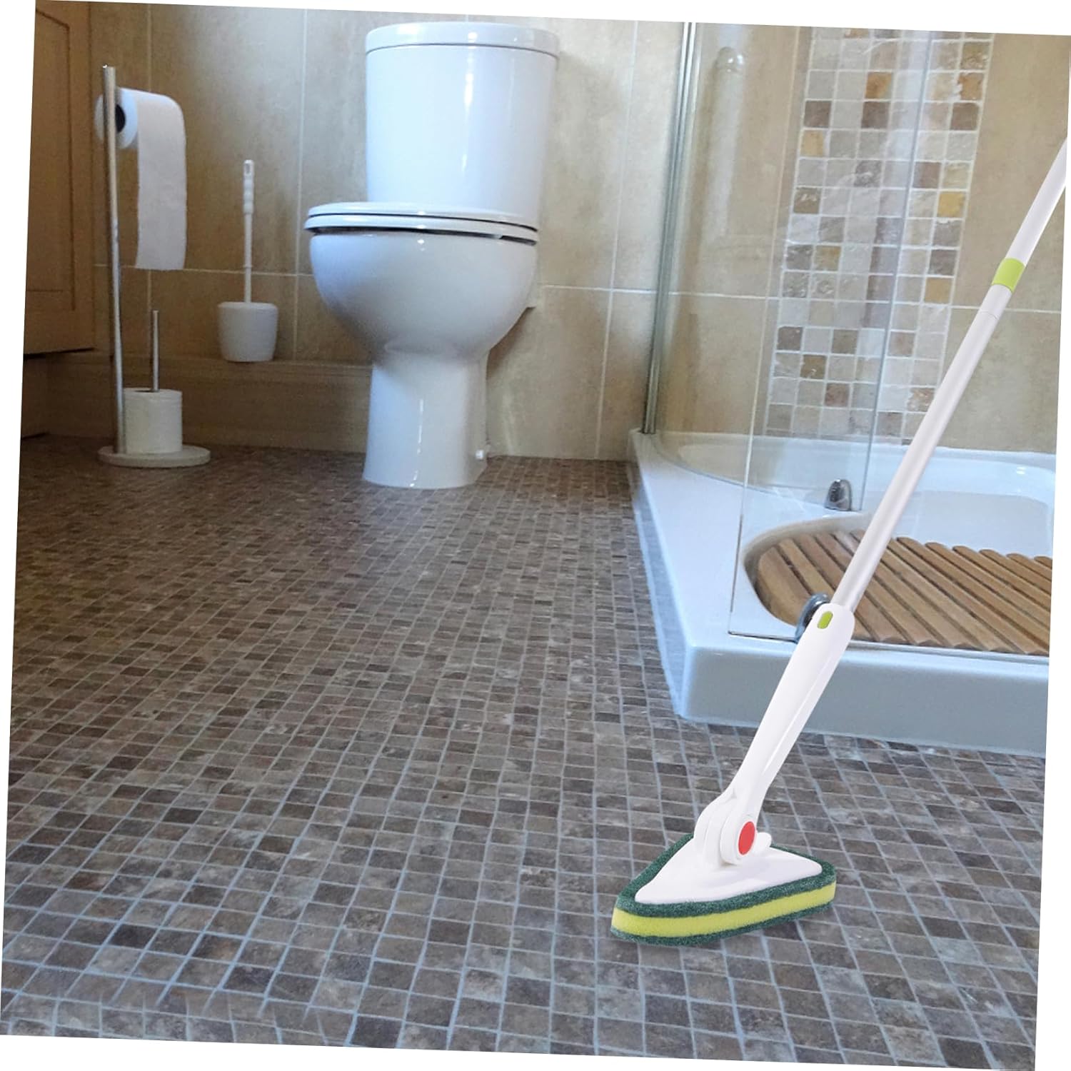 2pcs Heavy Duty Floor Scrub Brush for Tile and Bathroom Cleaning