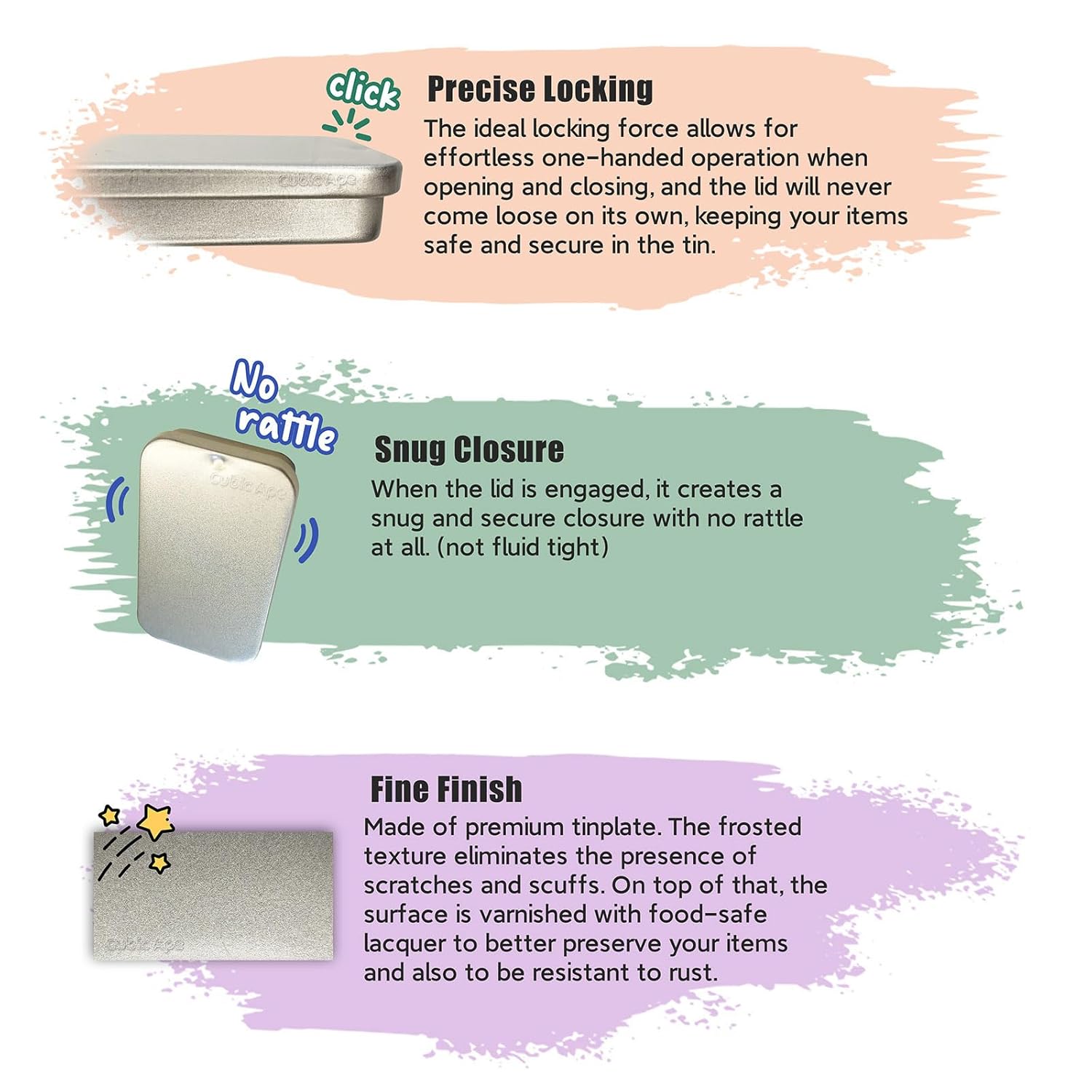 Cubic Ape Slide Top Tin Containers 16-Pack