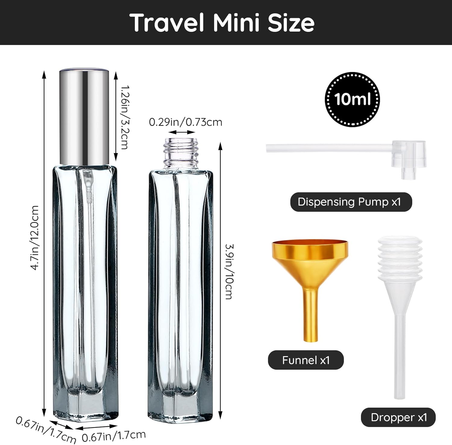 Segbeauty 5-Piece Glass Perfume Bottle Set