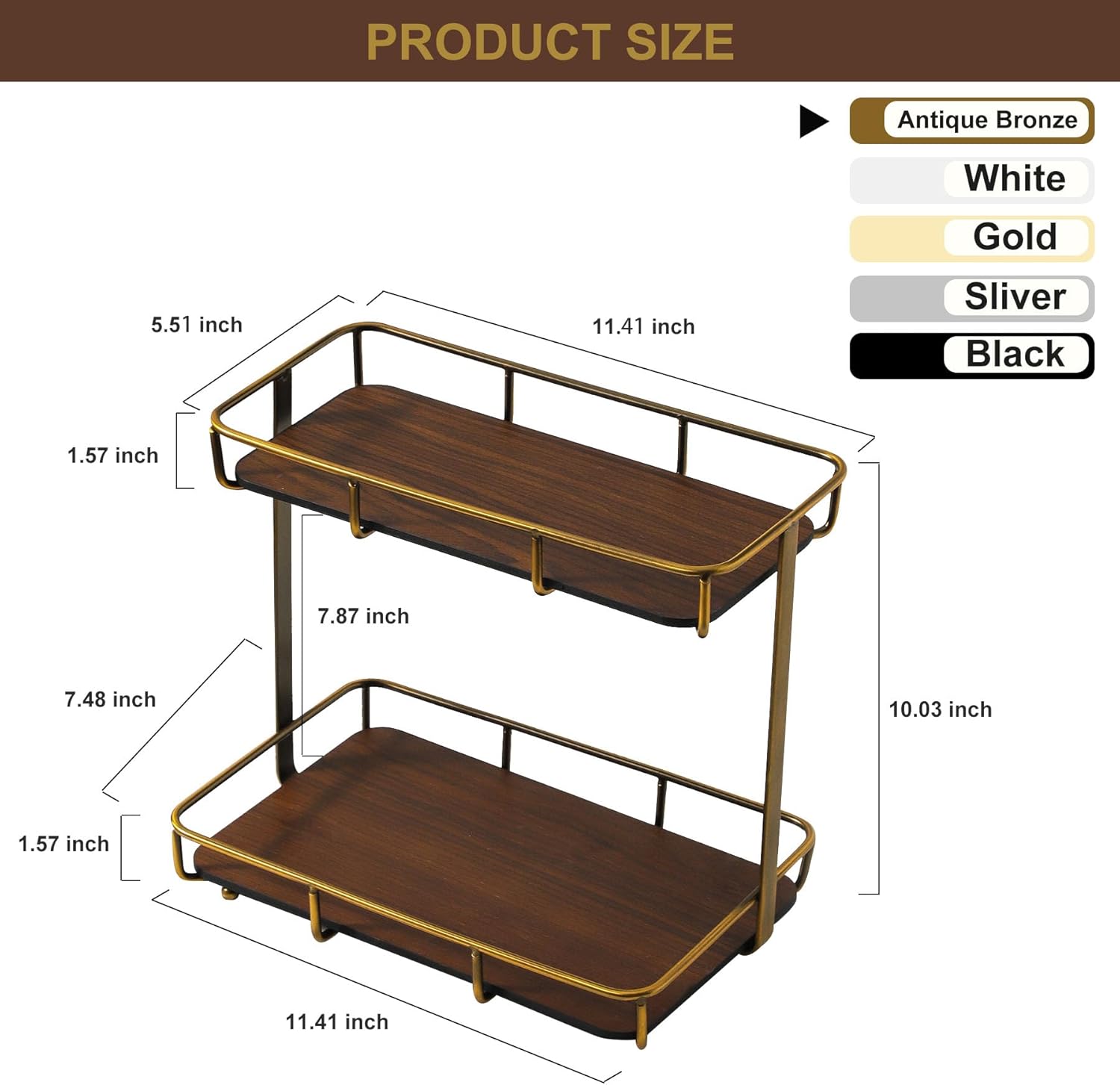 Dobbyby Multifunctional Vanity Shelf Organizer