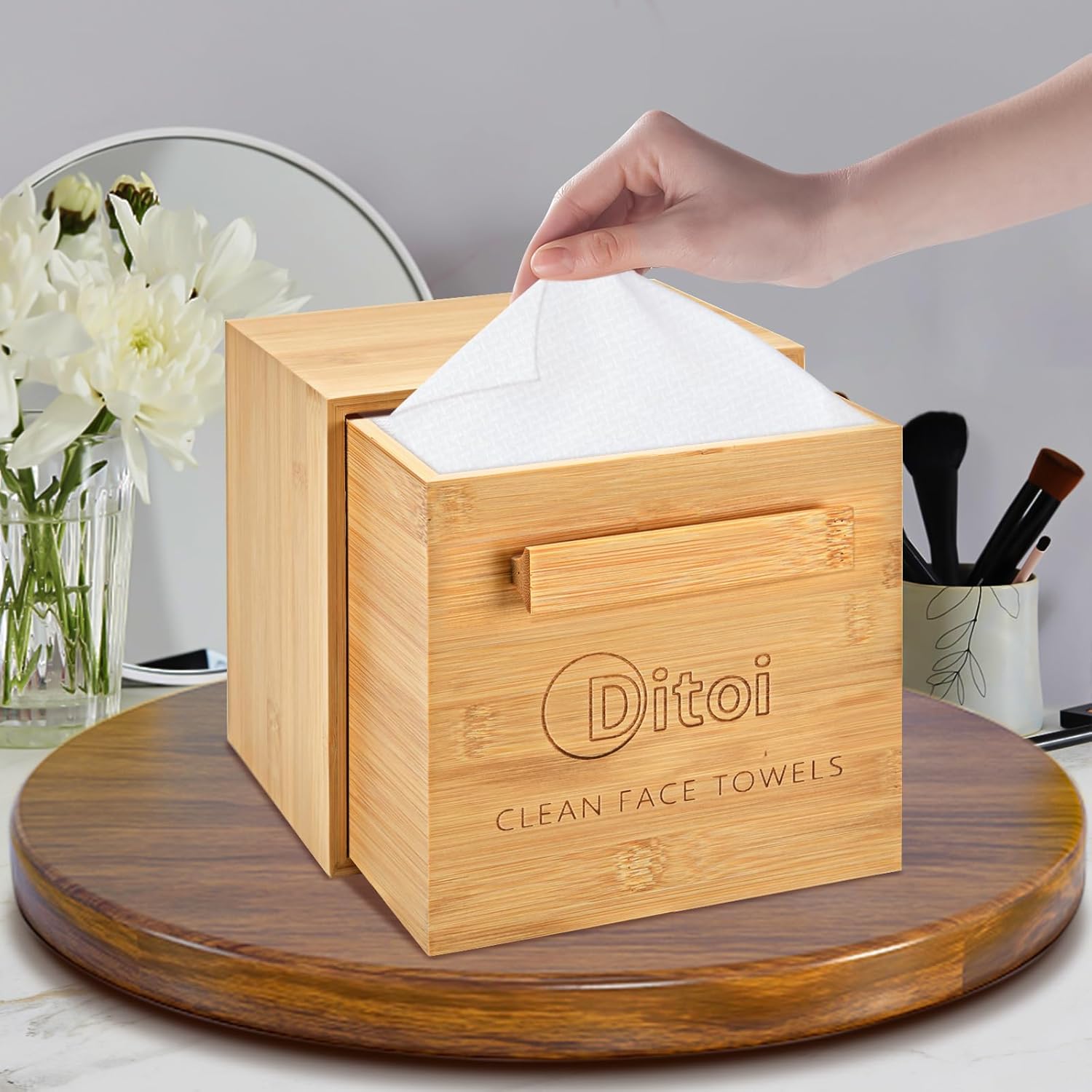 Ditoi Face Towels 10x12 Inches Ultra Soft Disposable Cloths