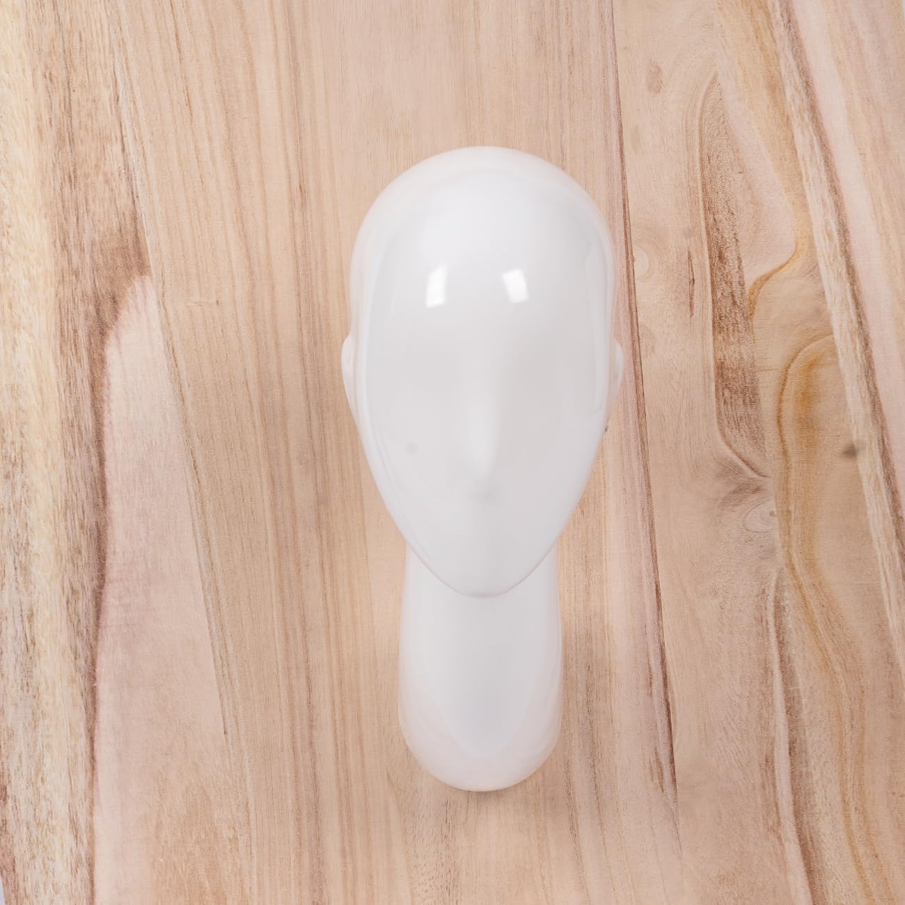 White Glossy Wall Mounted Mannequin Head for Wigs and Accessories