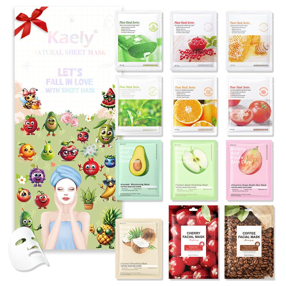 Kaely 12-Pack Face Masks for Kids and Teens