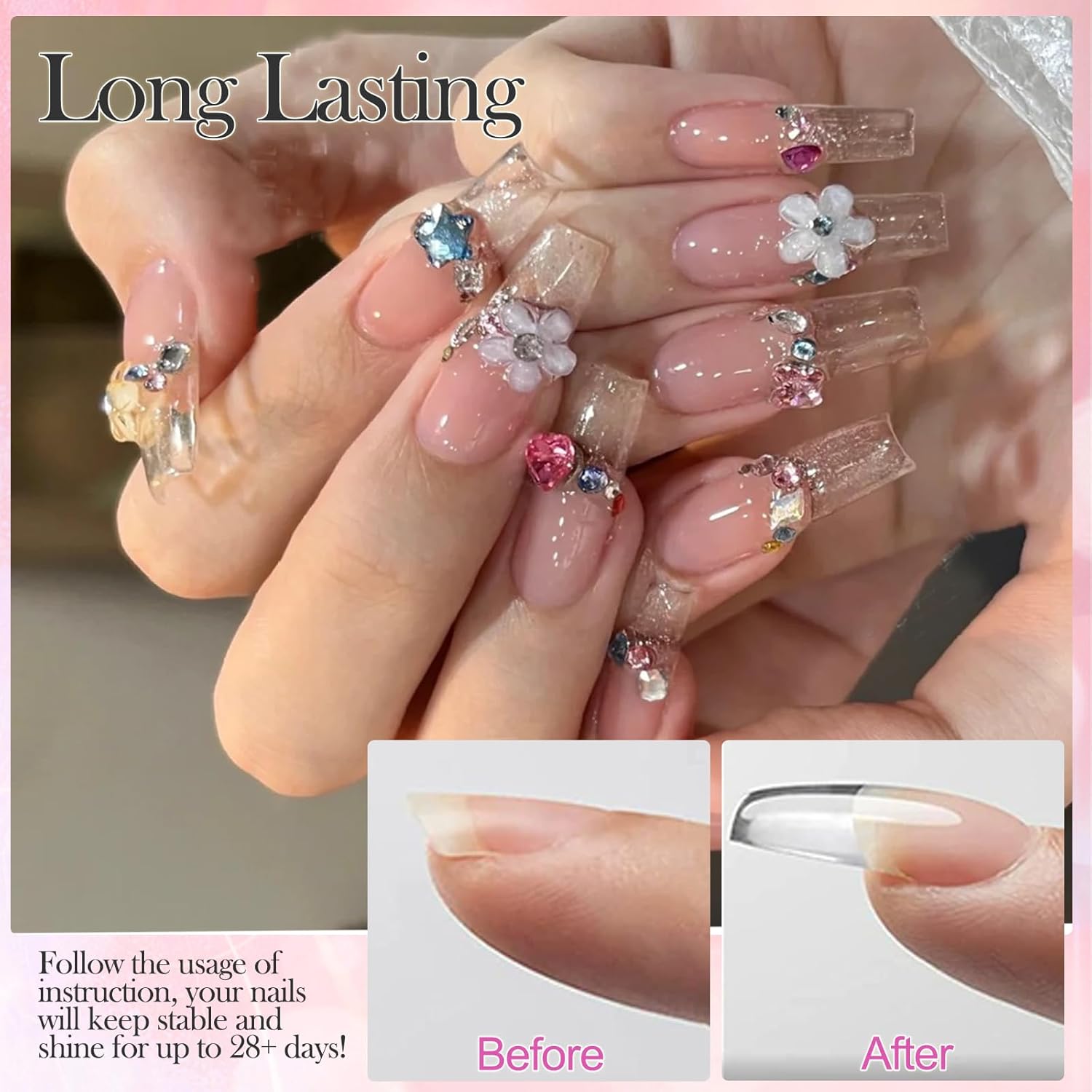 YEPYEPGO Solid Builder Gel for Nails 2pcs Set