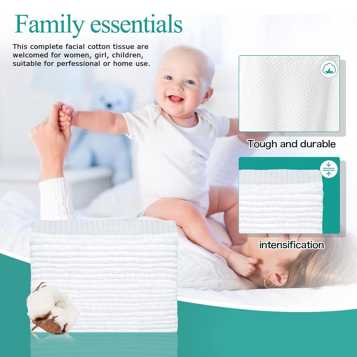 Soft Disposable Face Towel 100 Count Cotton Dry Wipes