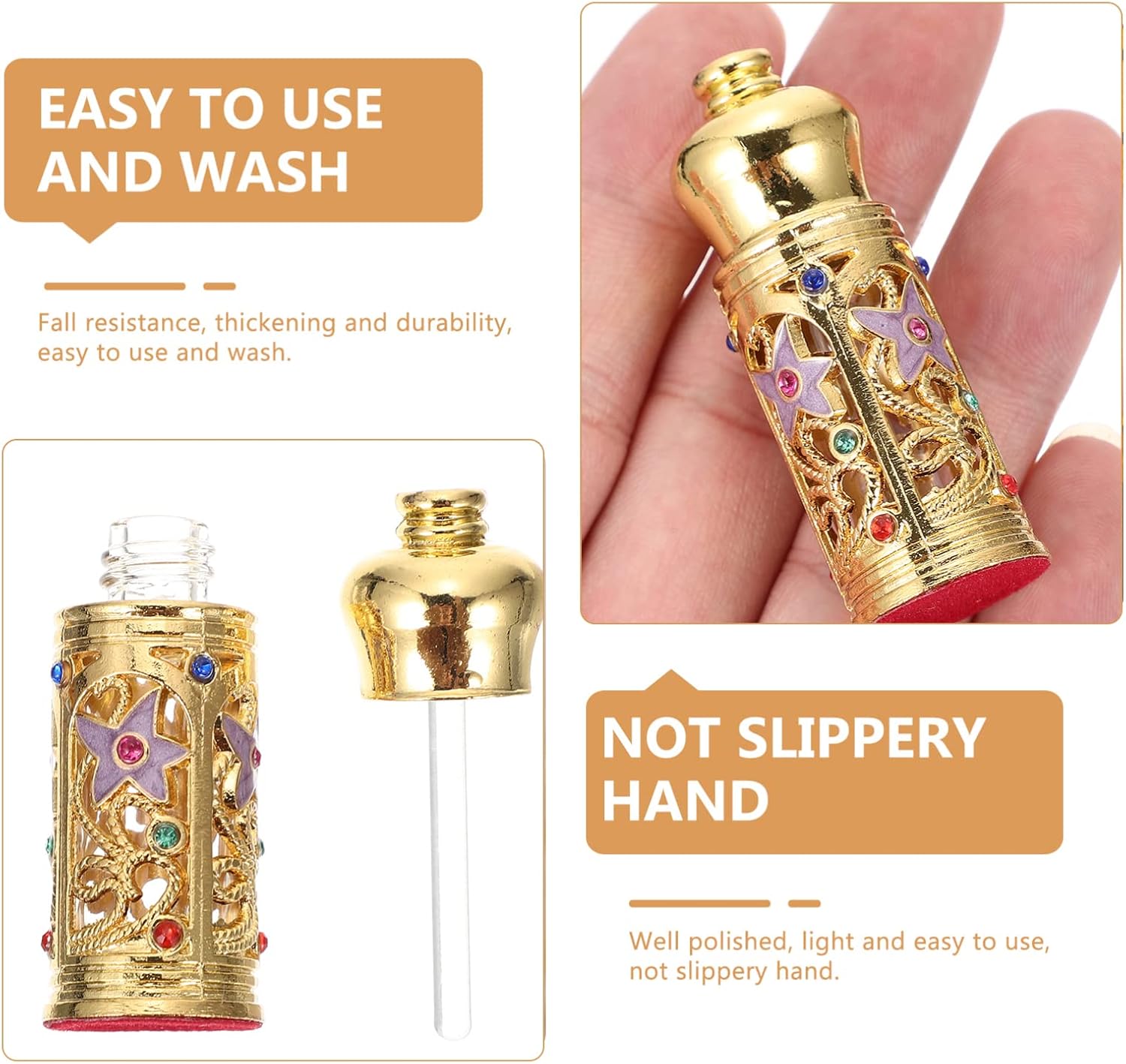 Beavorty Vintage Glass Refillable Perfume Bottle