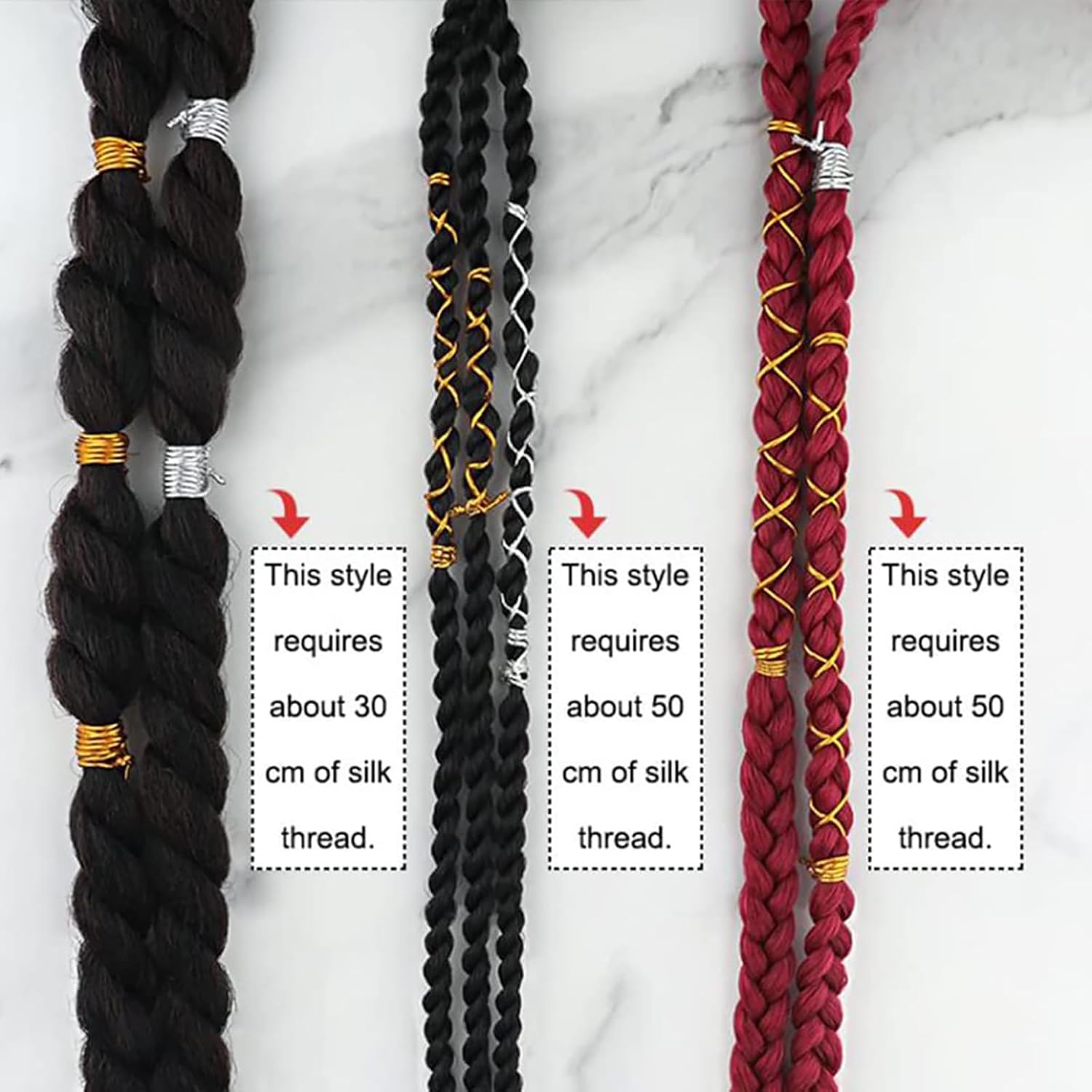 5 Meter Stretchable Hair Strings for Braids and Dreadlocks