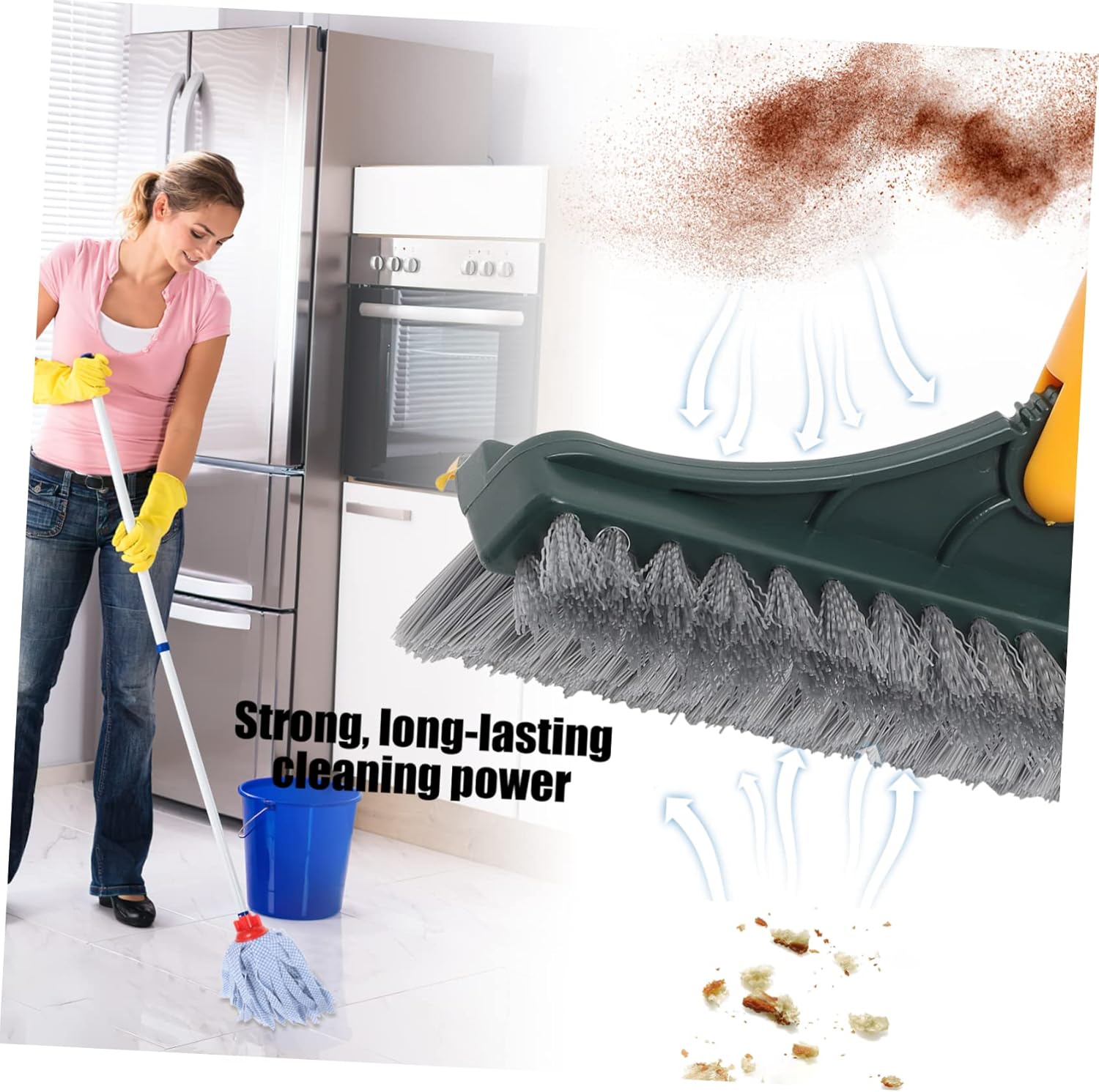Dual-Sided Floor Cleaning Brush for Bathroom and Kitchen