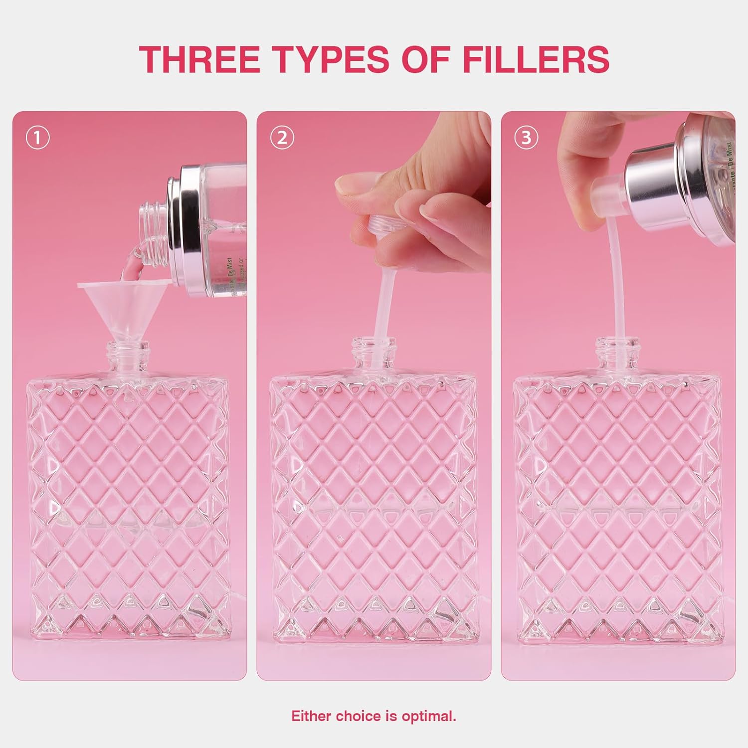 Glass Perfume Bottles Refillable 100ml Atomizer Sprayer