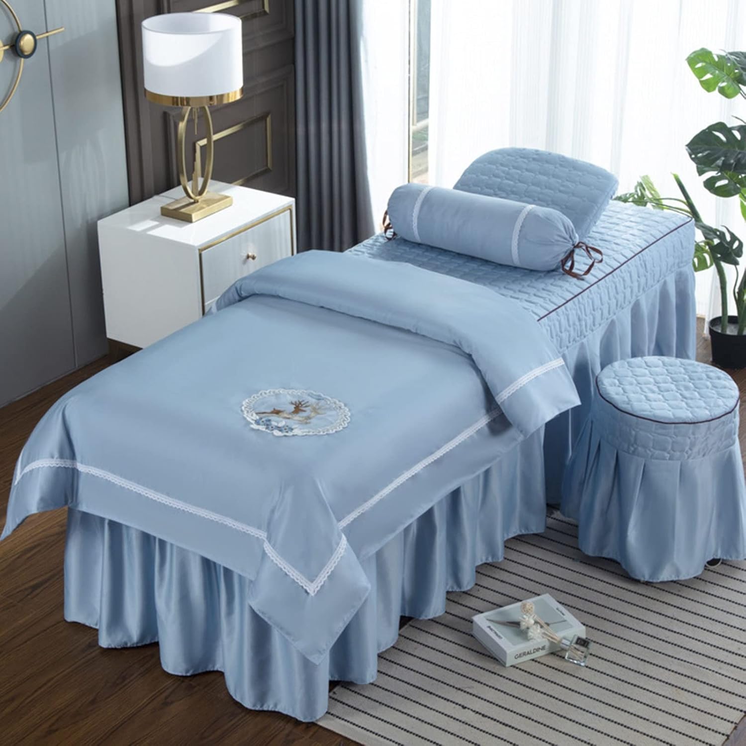 MIPOPS Soft Microfiber Massage Table Linens Set 4 Piece