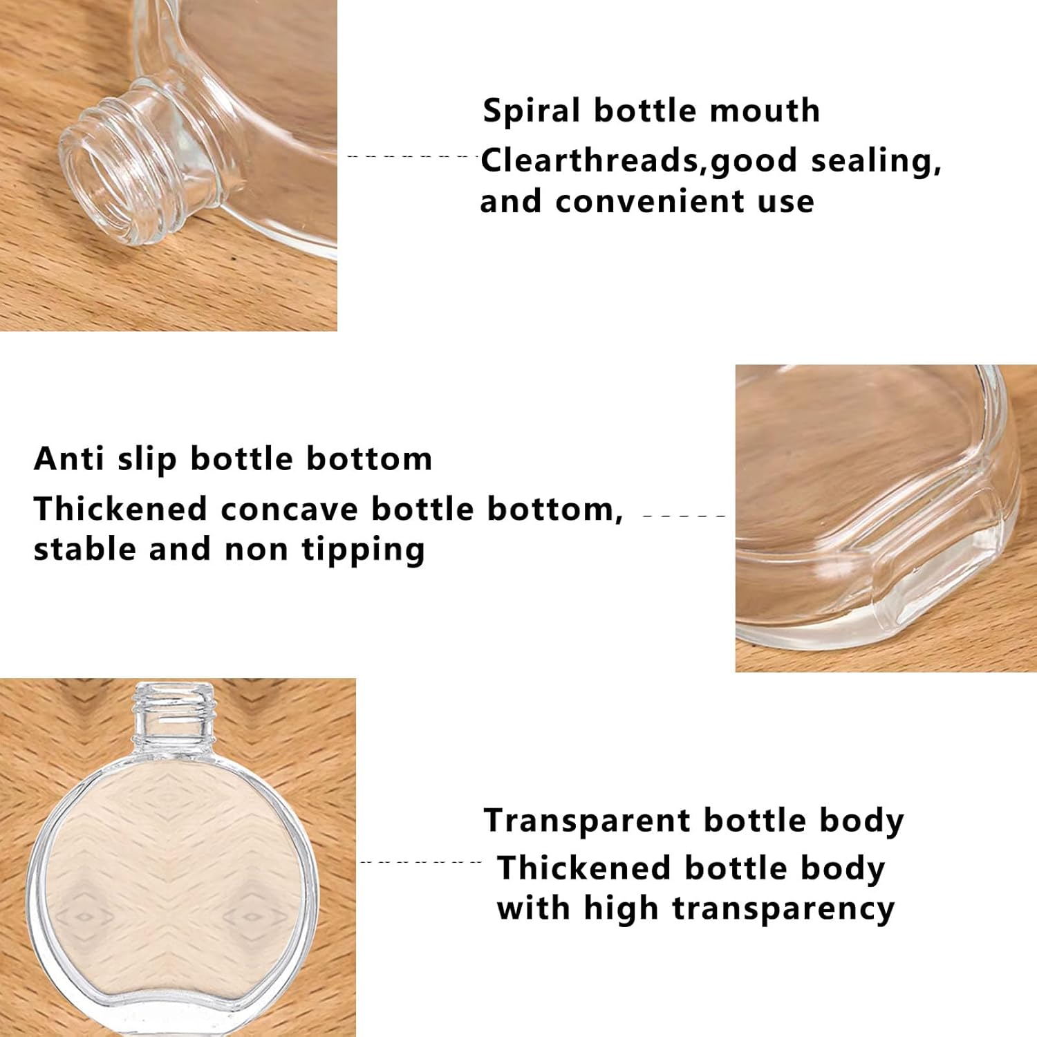 6Pcs 2oz Glass Dropper Bottles for Essential Oils