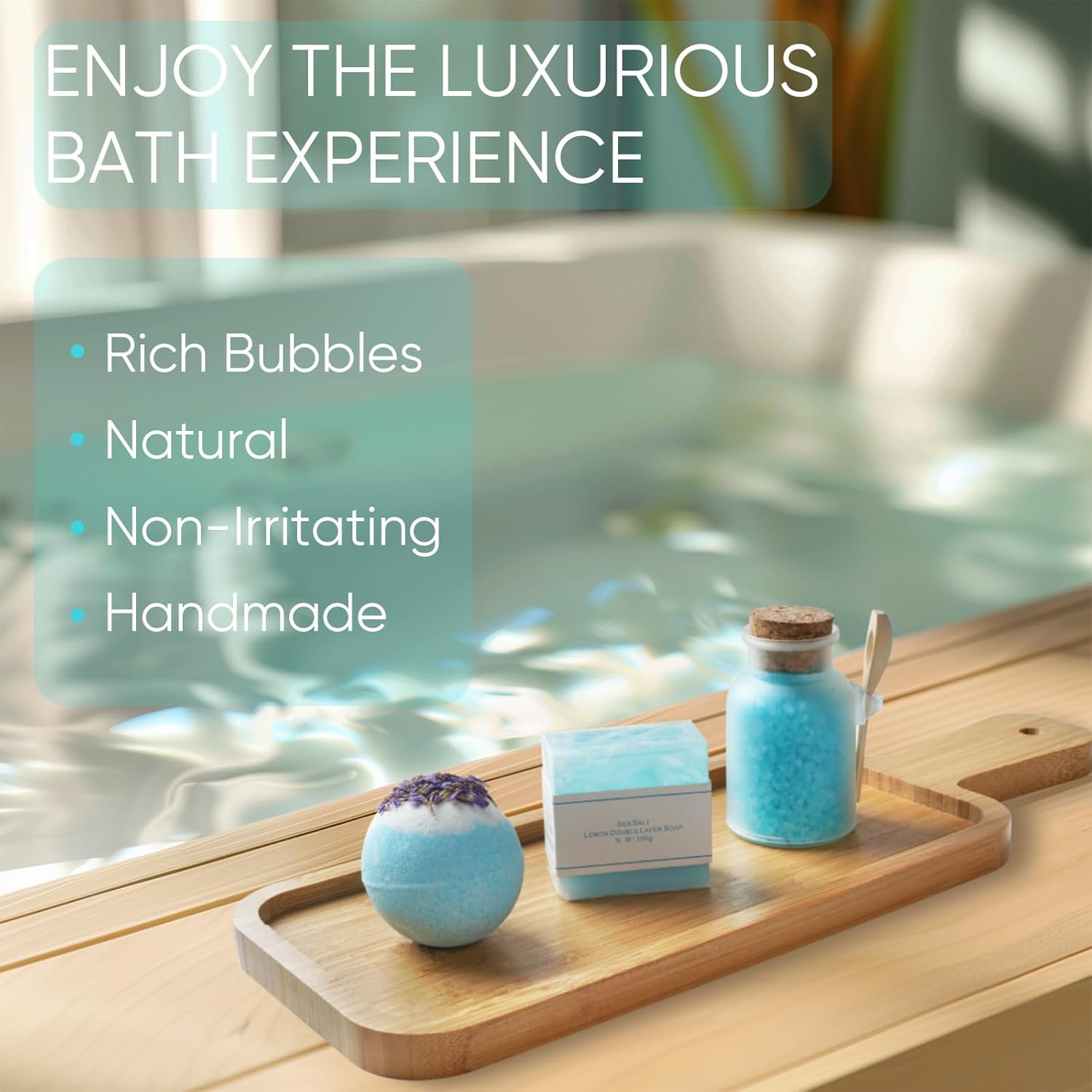 Homemory Bath Set for Women Birthday Gift with 3D Card