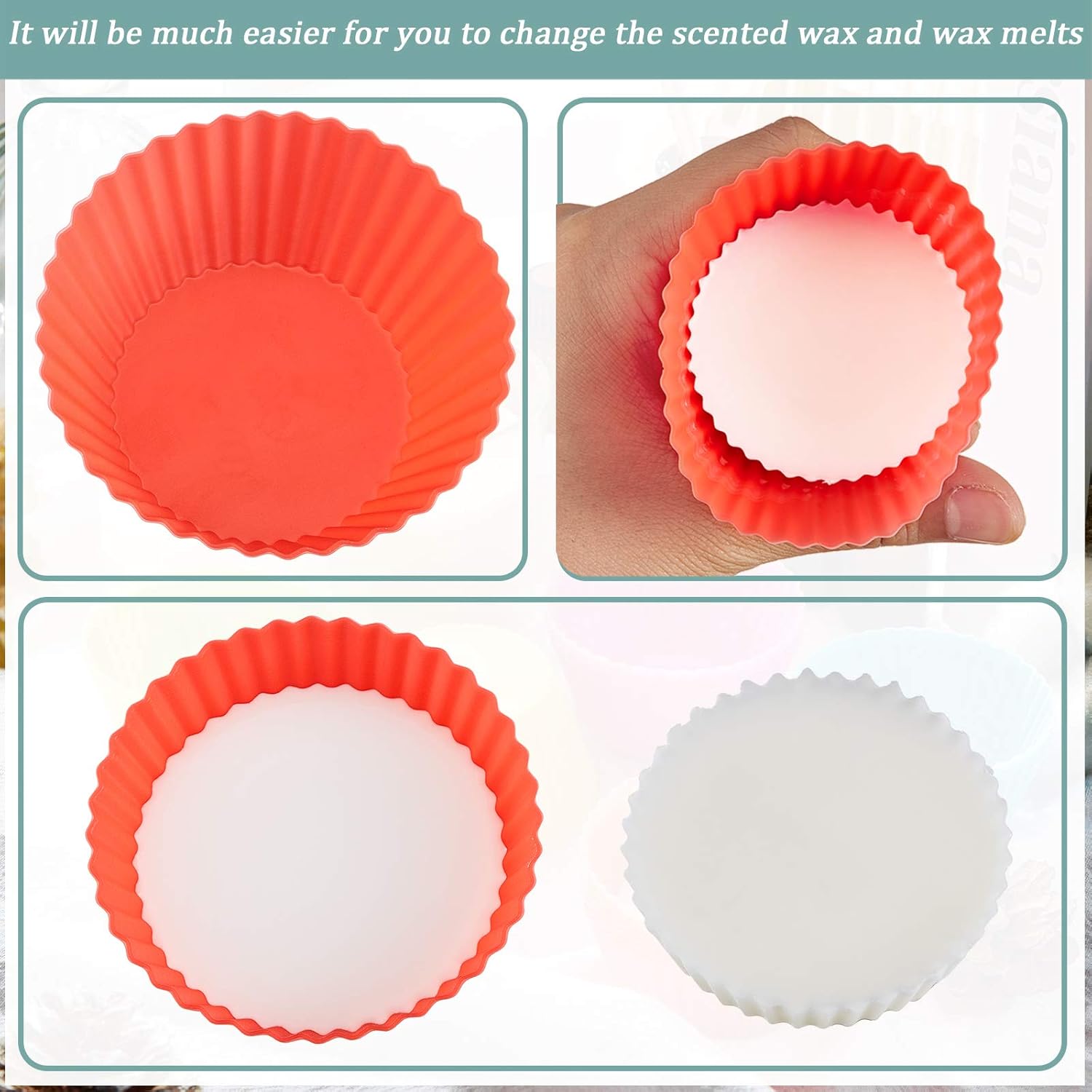 Patelai 20 Piece Silicone Wax Melt Liner Reusable