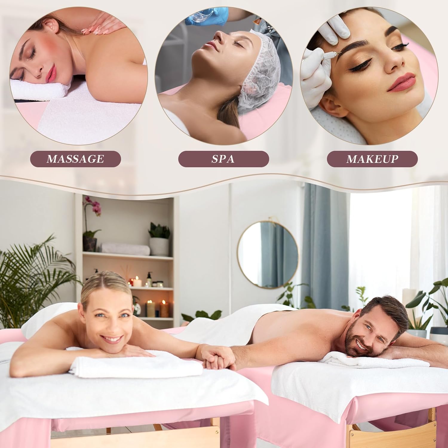 Mixweer 9 Pcs 3 Set Microfiber Massage Table Sheets
