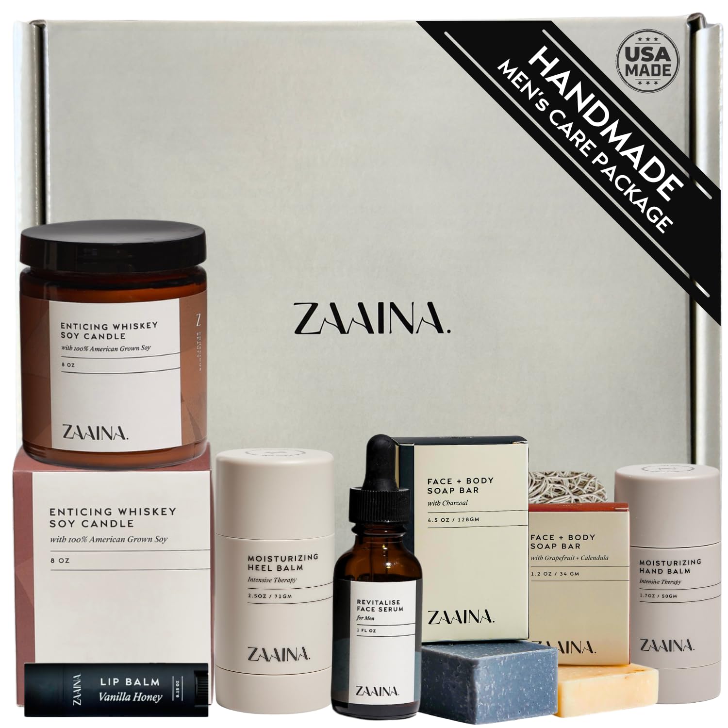 ZAAINA Mens Self Care Package Luxury Spa Gift Set
