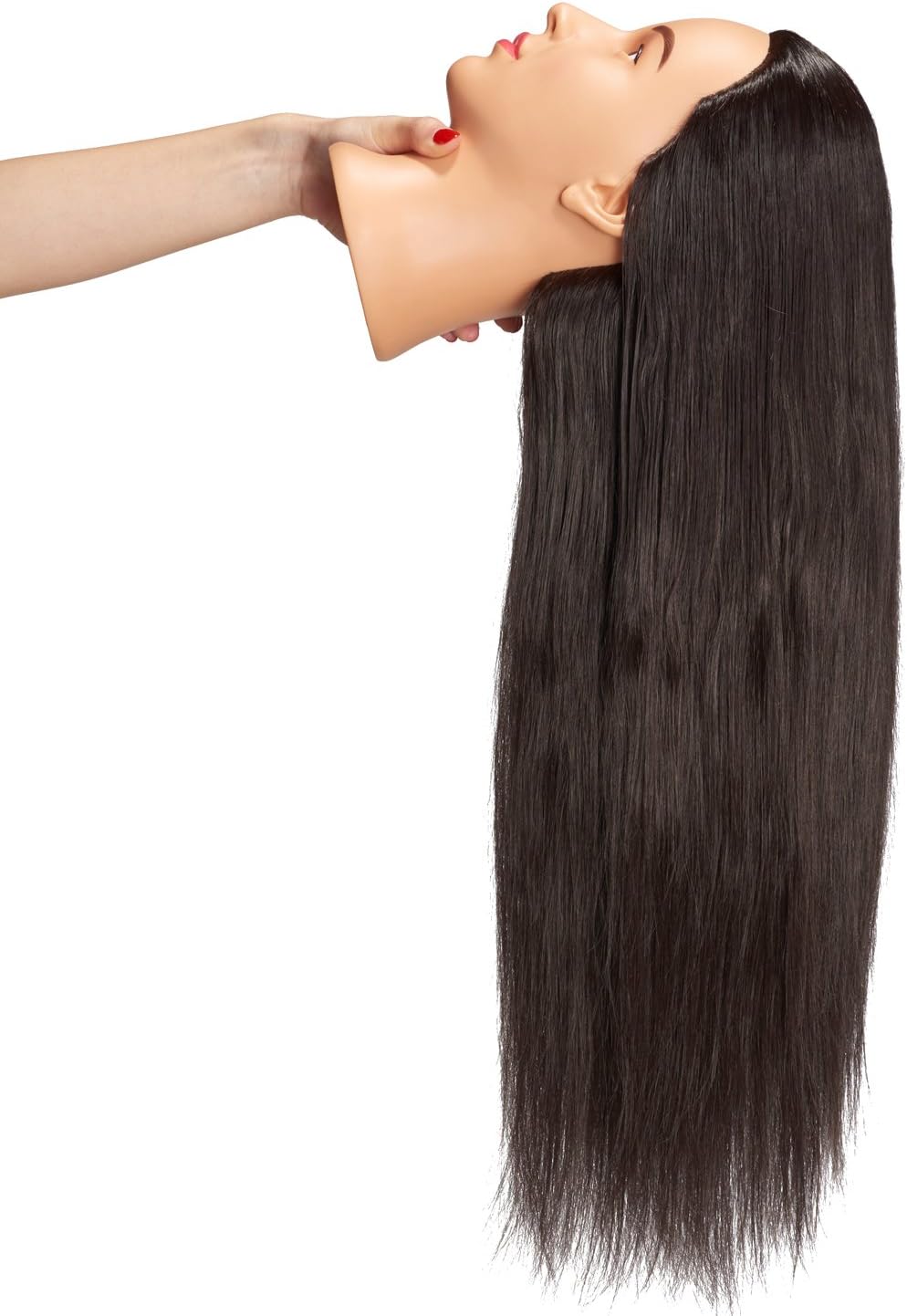 Hairingrid Mannequin Head with Free Clamp Holder Black