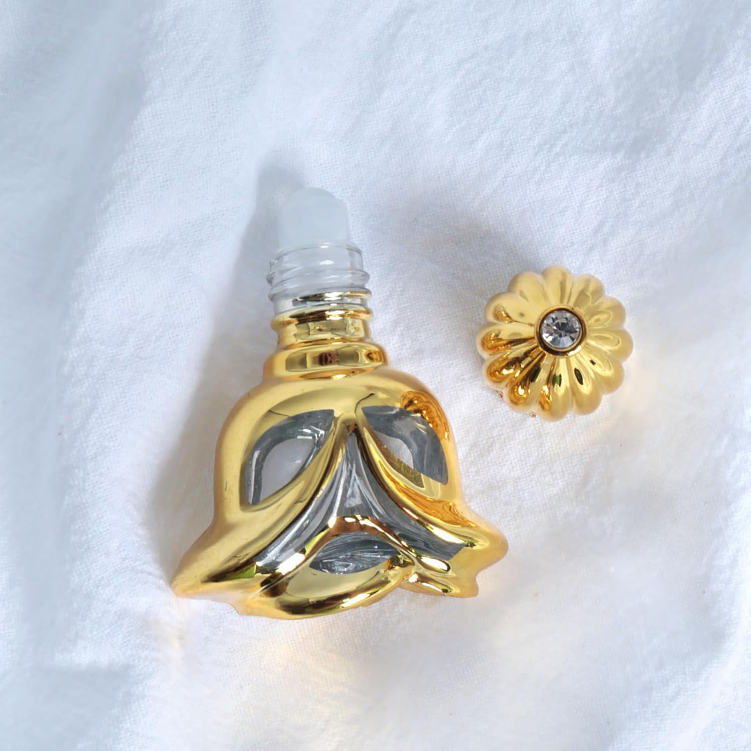 VolksRose 10ml Mini Vintage Roller Bottles 4PCS