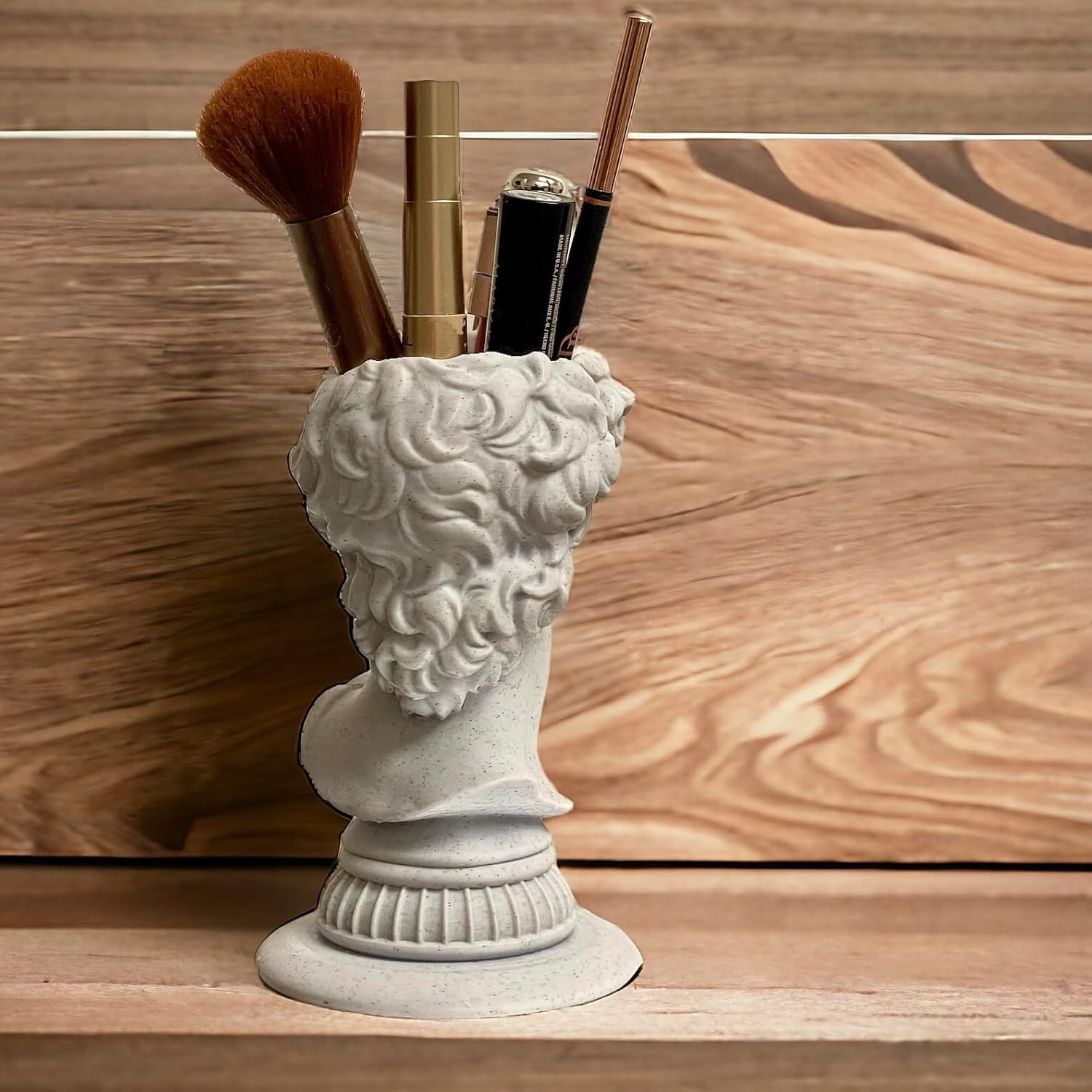 David Head Bust Statue Makeup Organizer