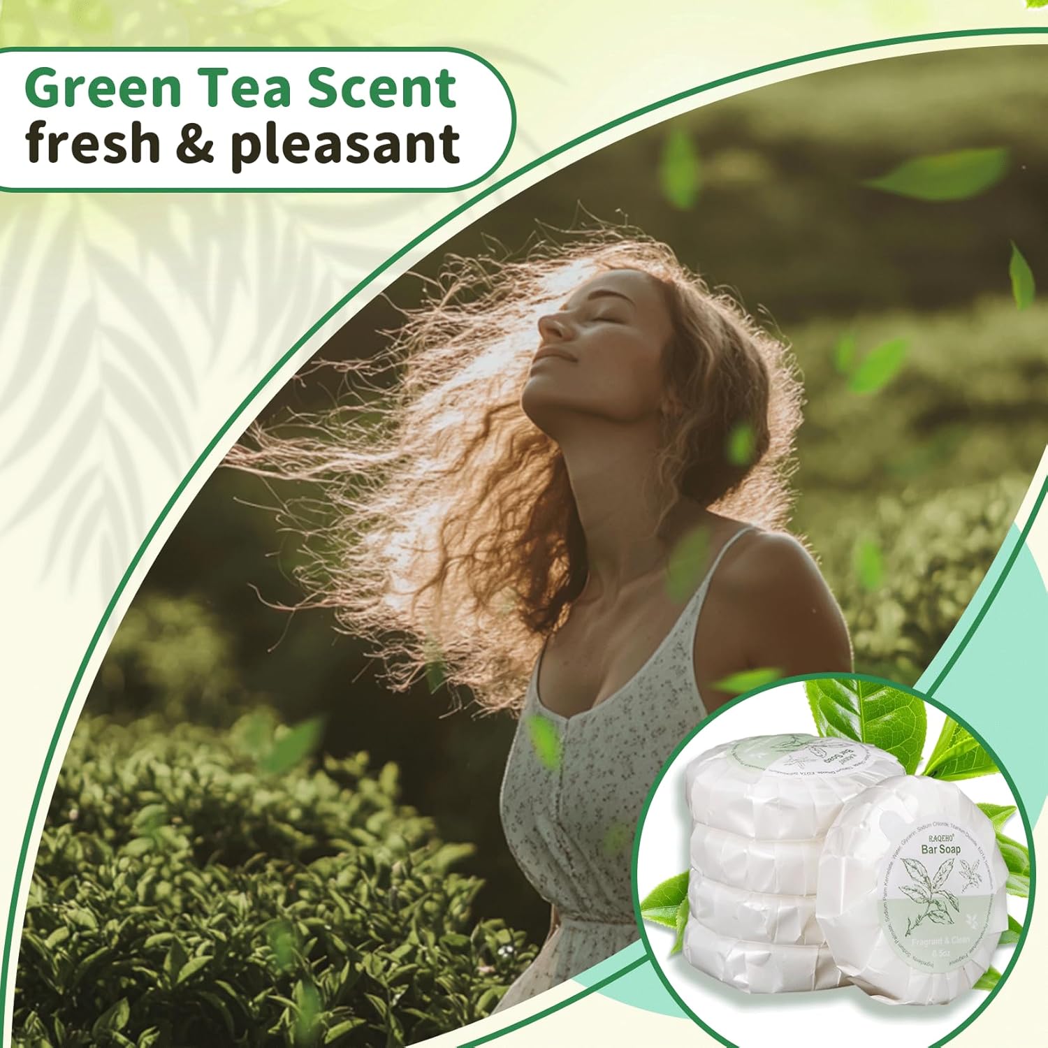 120 Pieces Mini Bar Soap Green Tea Travel Size