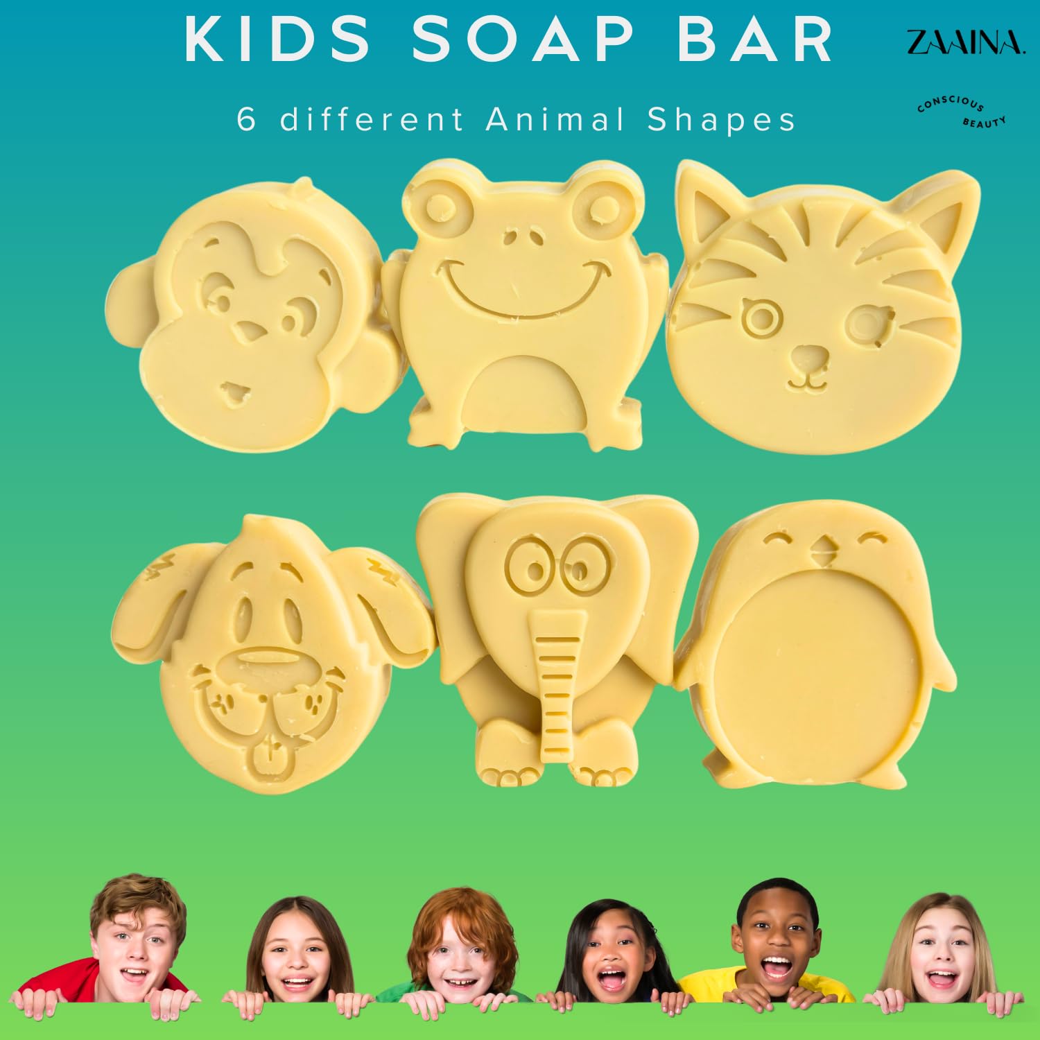 ZAAINA Natural Kids Soap Bar Set of 6