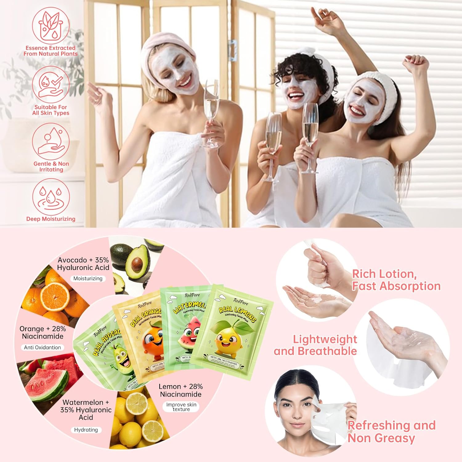 28PCS Spa Party Kit for Girls and Friends