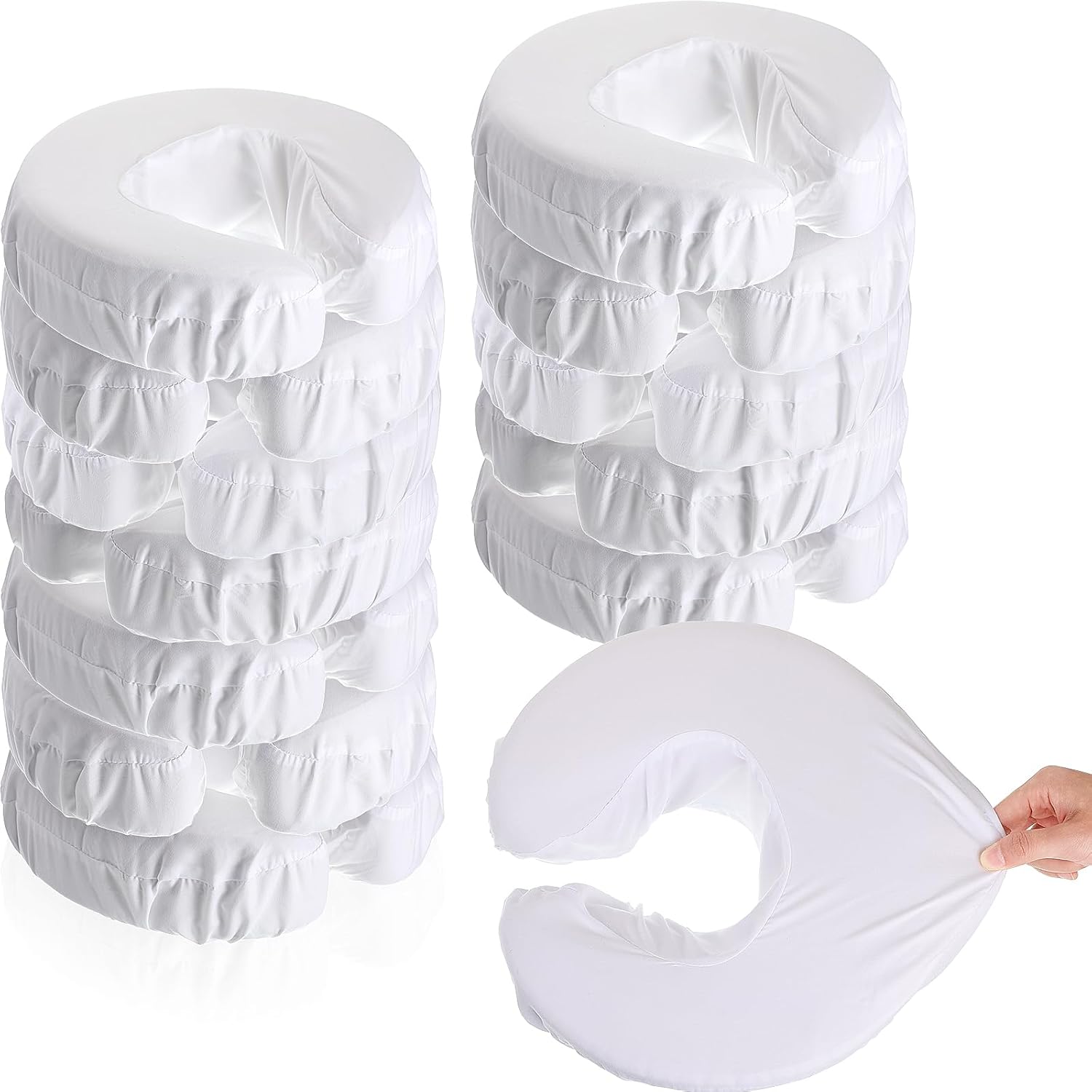 Tatuo 12 Pcs Reusable Face Cradle Covers for Massage