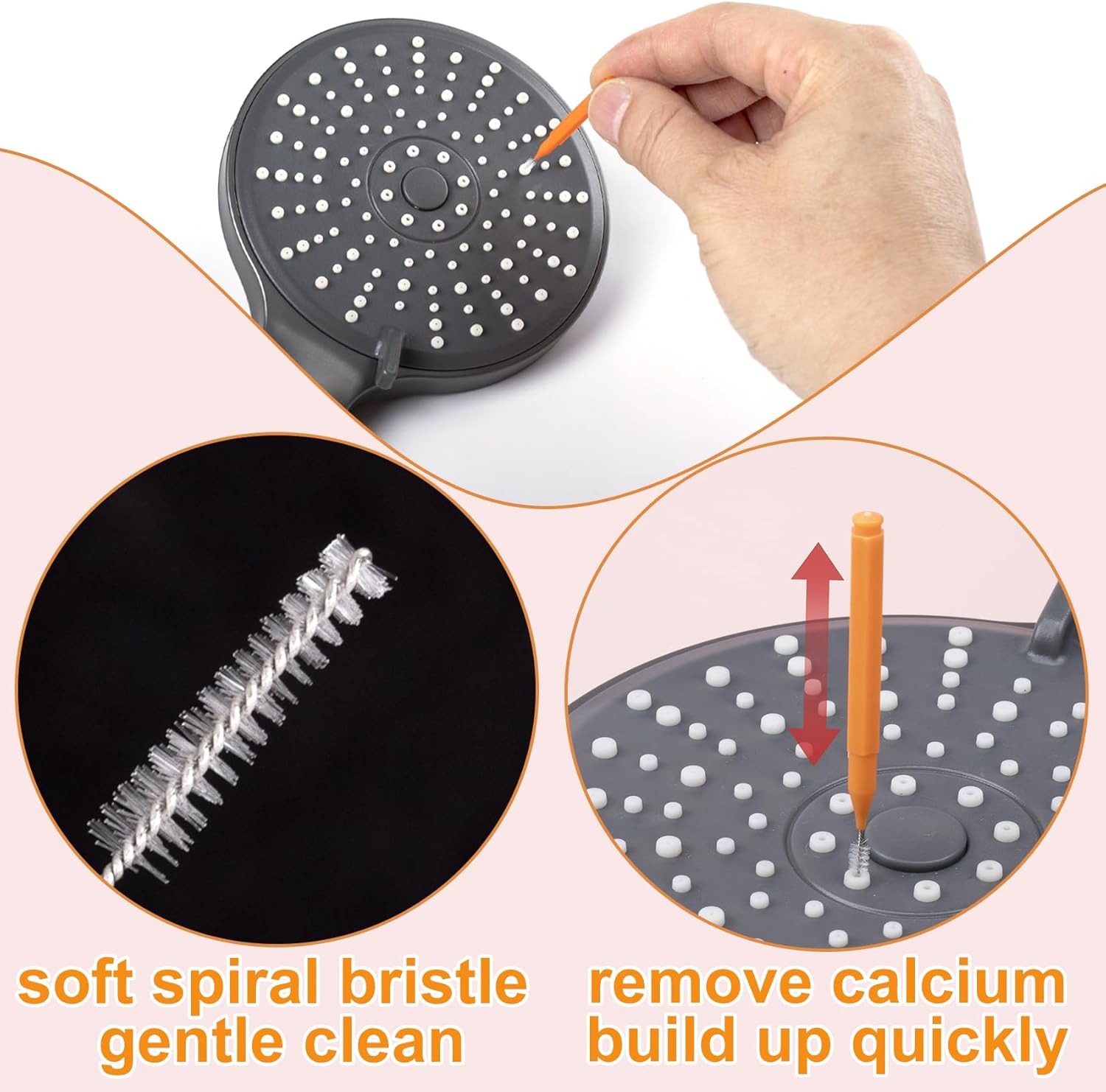 15pcs Shower Head Cleaning Picks with Anti-Clogging Brush