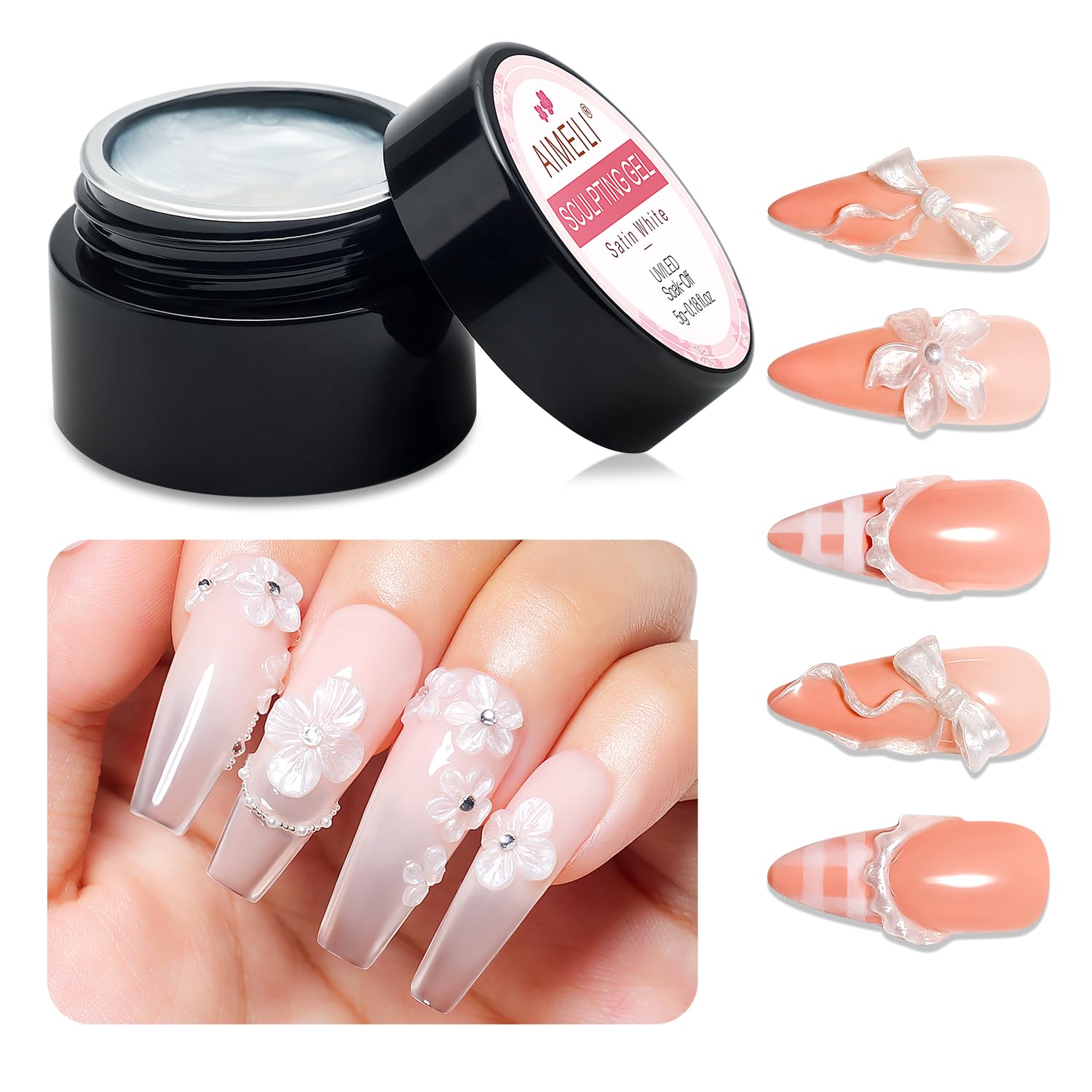 AIMEILI 3D Texture Gel Nail Glue for DIY Art