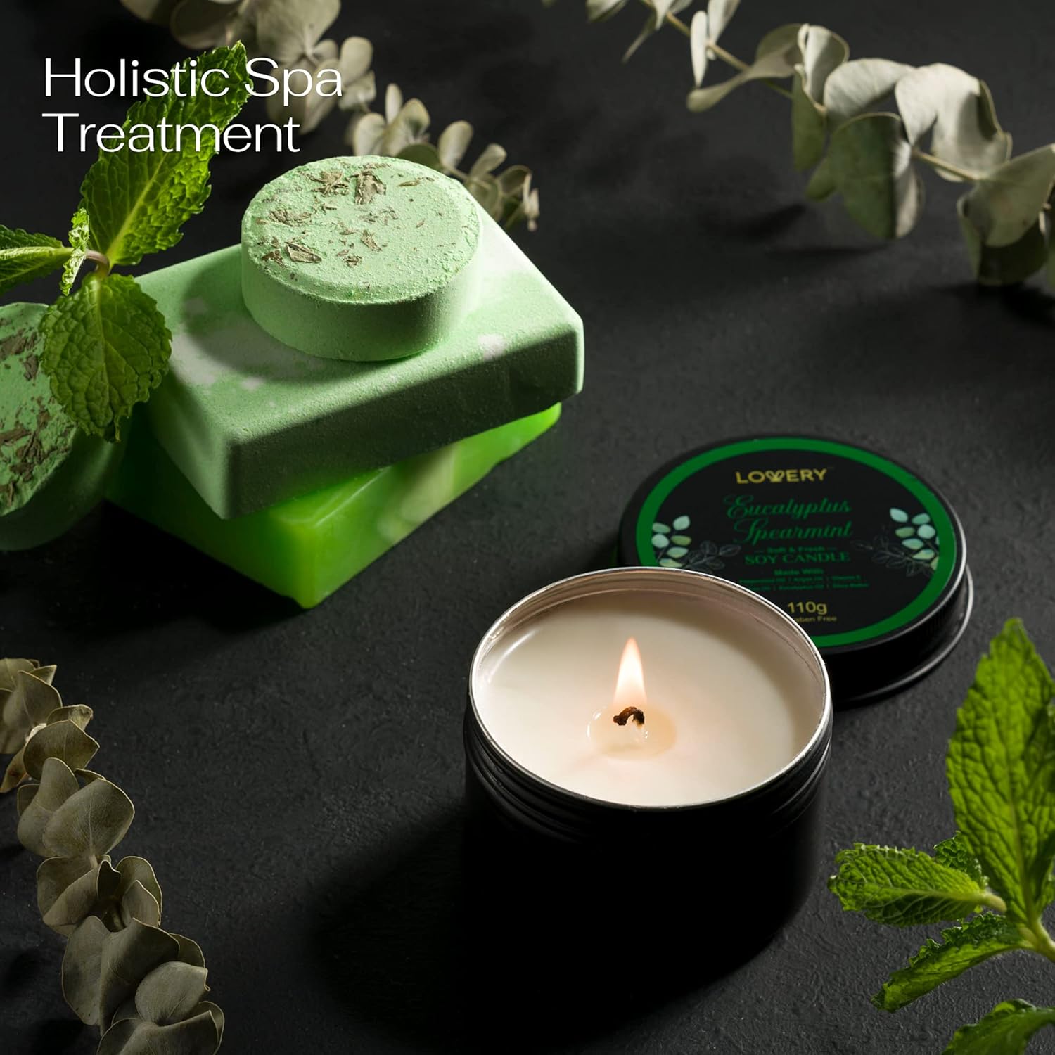 Eucalyptus Spearmint Bath Set 17 Pcs Gift Basket