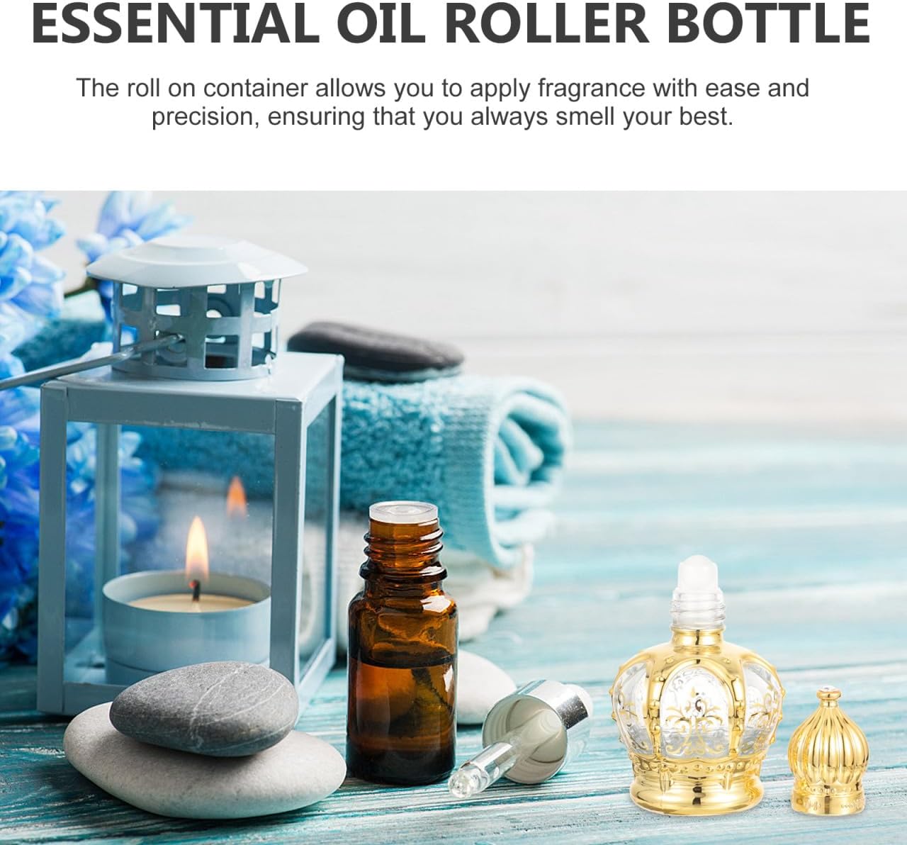 Housoutil 10 Pc Refillable Roller Bottle Set