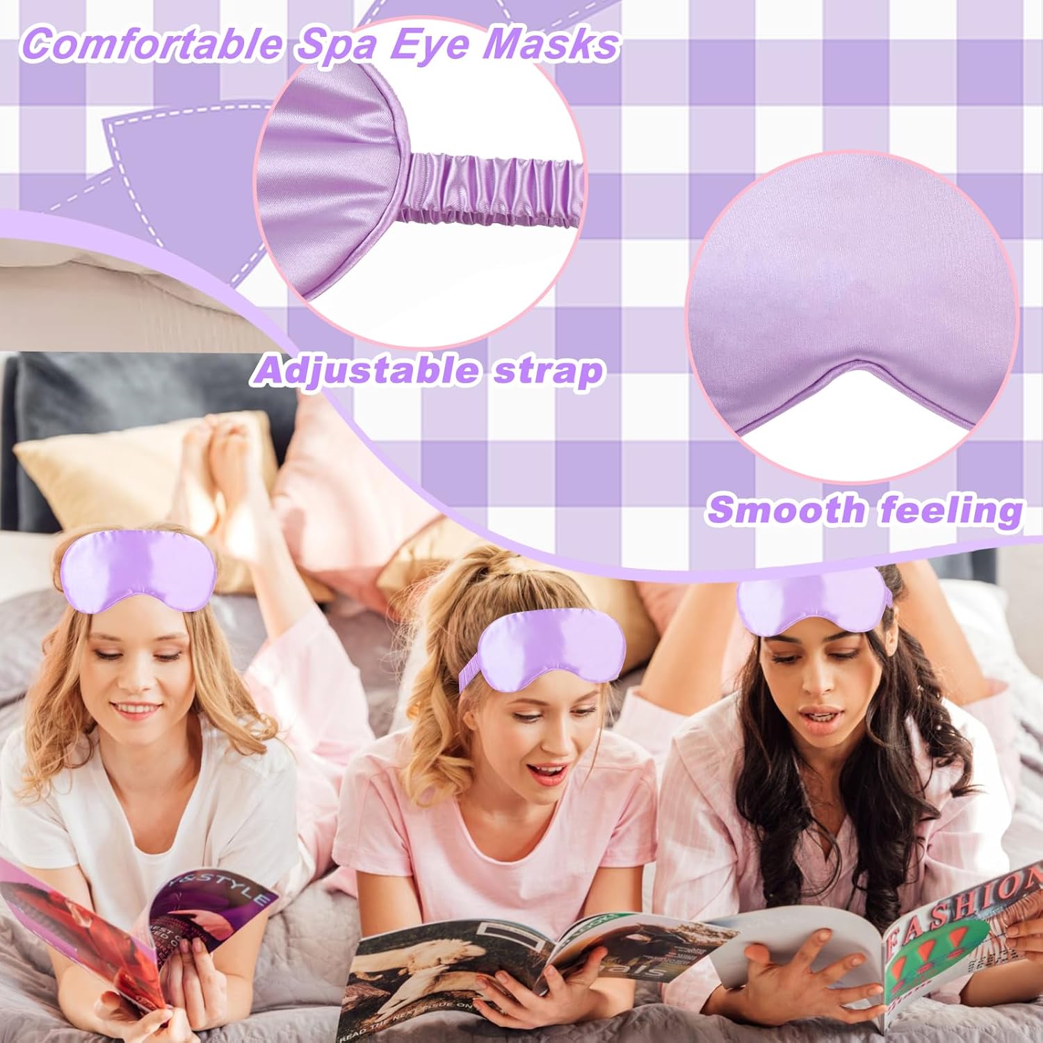 48 Pcs Spa Party Supplies for Girls Headband Wristband Set