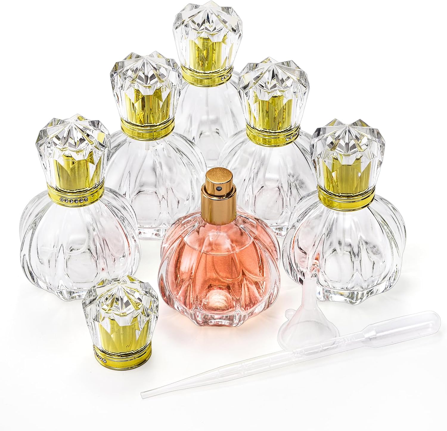 Foraineam 6 Pack 50ml Pumpkin Spray Bottles Refillable Fine Mist Perfume Containers
