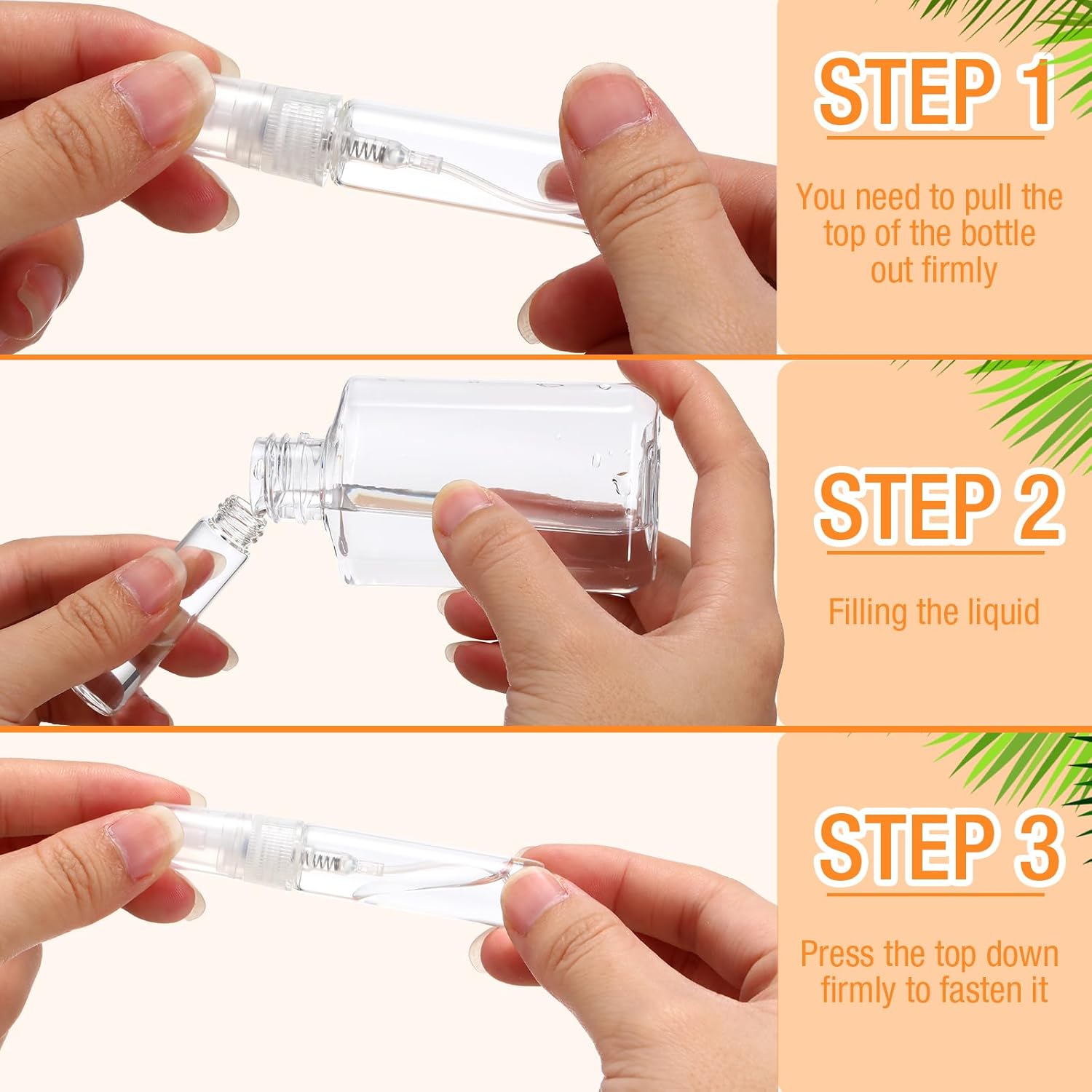 Tanlade 300 Pcs 5ml Clear Glass Spray Bottles