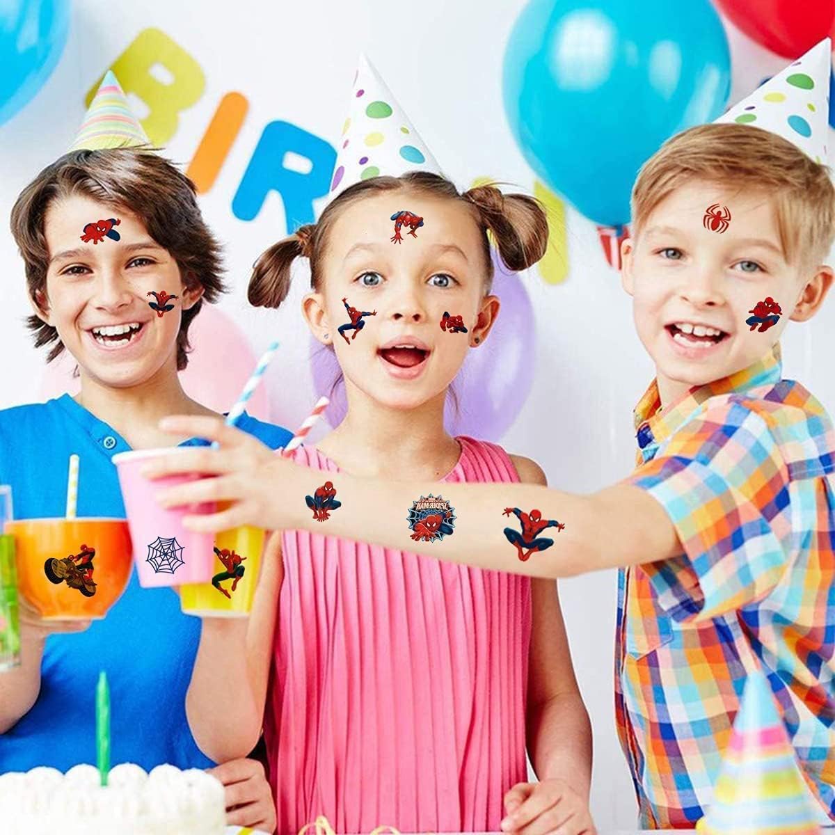 Cute Spider Temporary Tattoos for Kids and Adults