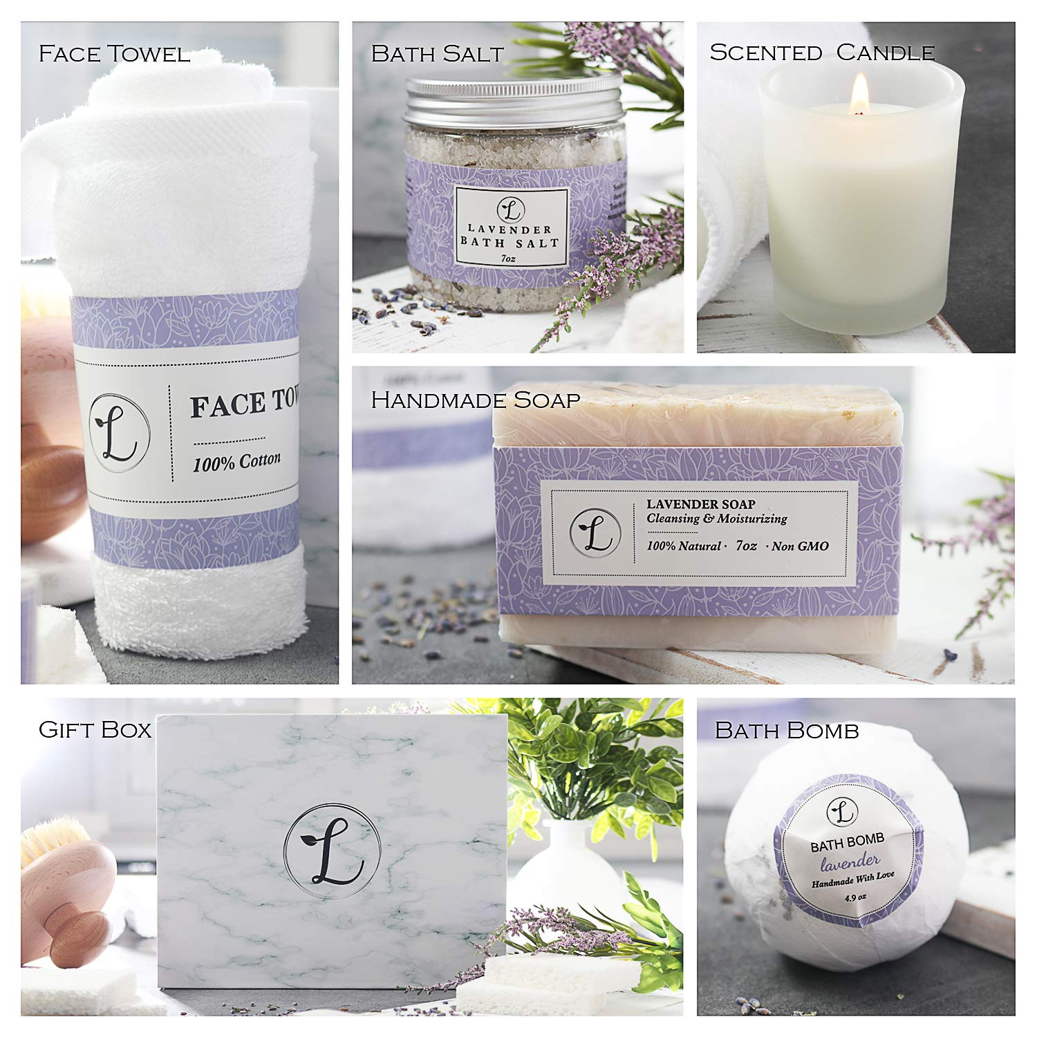 Liviah Spa Gift Set Natural Lavender