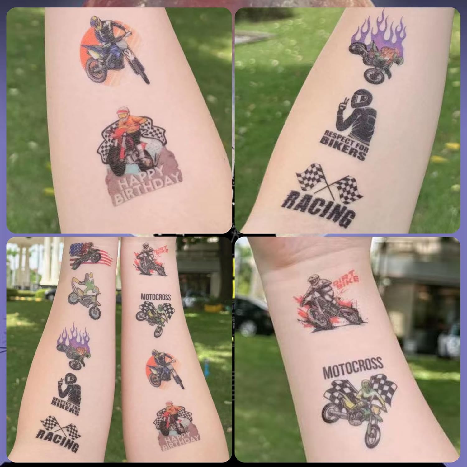 CAVALATAT Dirt Bike Temporary Tattoos for Kids 50PCS