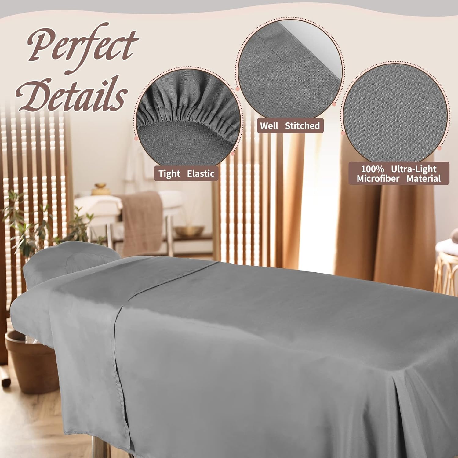 Oudain 8 Sets Microfiber Massage Table Sheets Set
